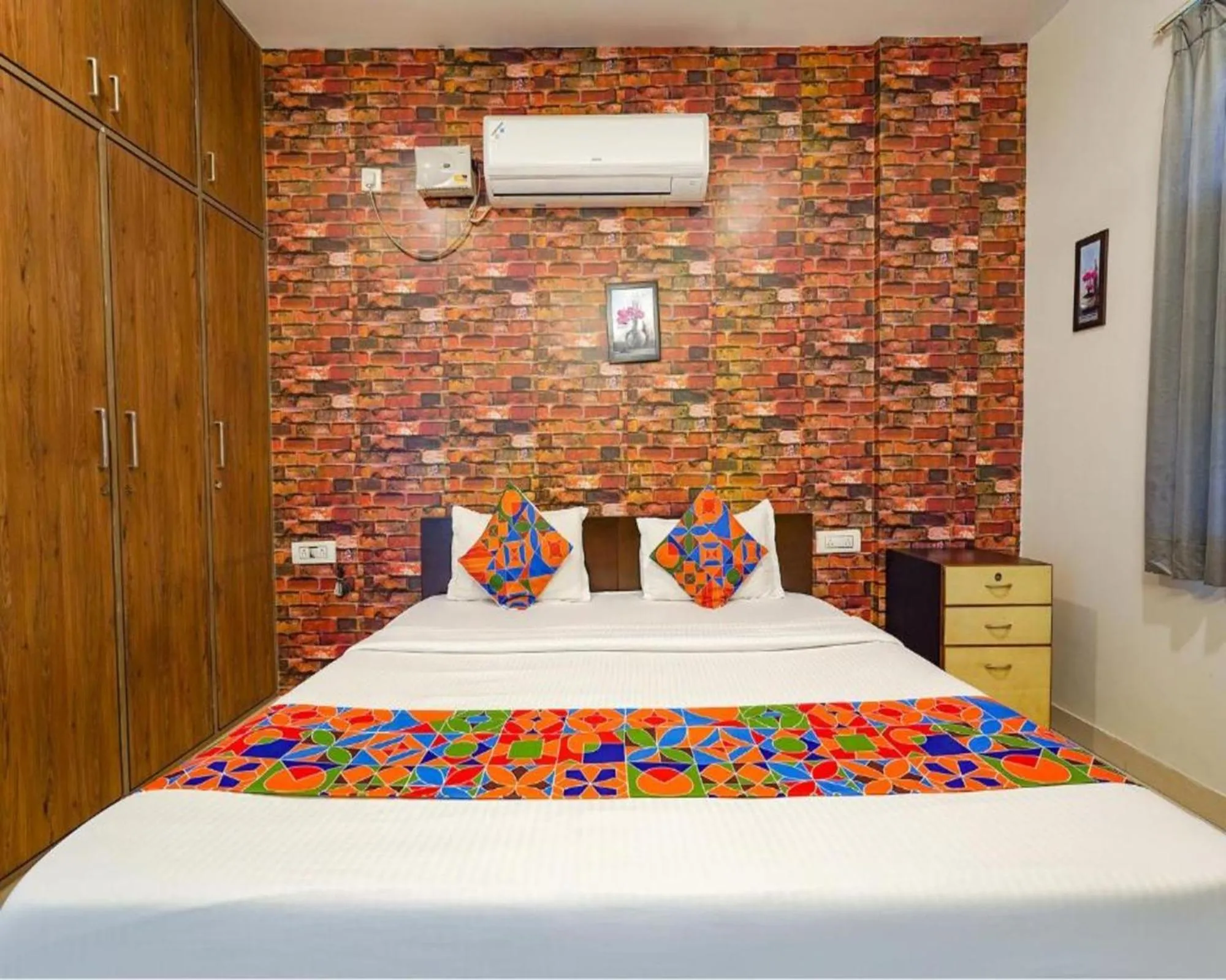 Bed in FabExpress Kings Suites HRBR Layout - Nr Manyata Tech Park