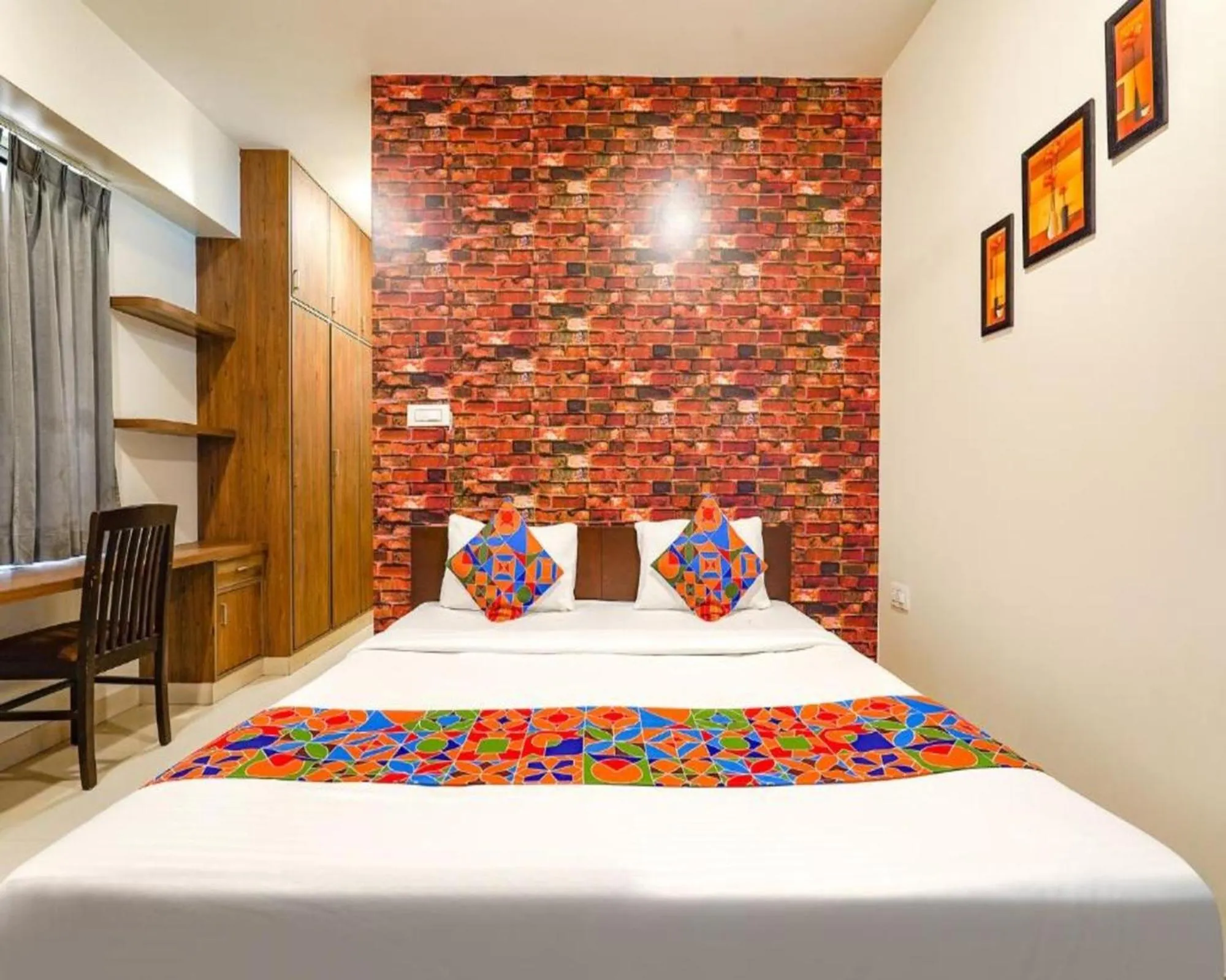 Bed in FabExpress Kings Suites HRBR Layout - Nr Manyata Tech Park