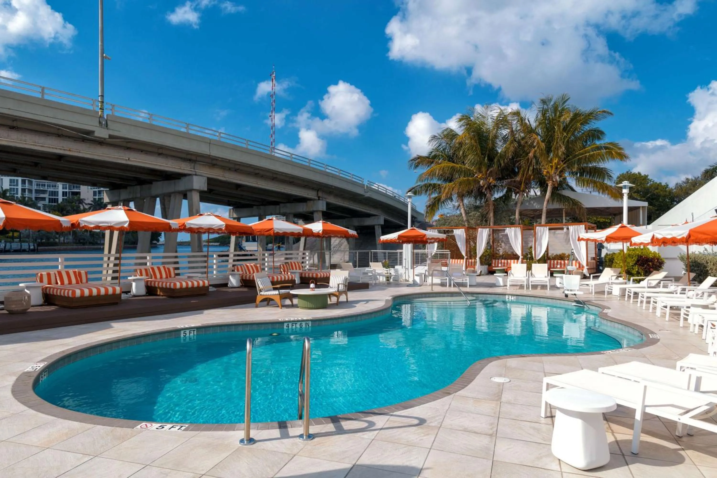 Pool view in Waterstone Resort & Marina Boca Raton, Curio Collection by Hilton
