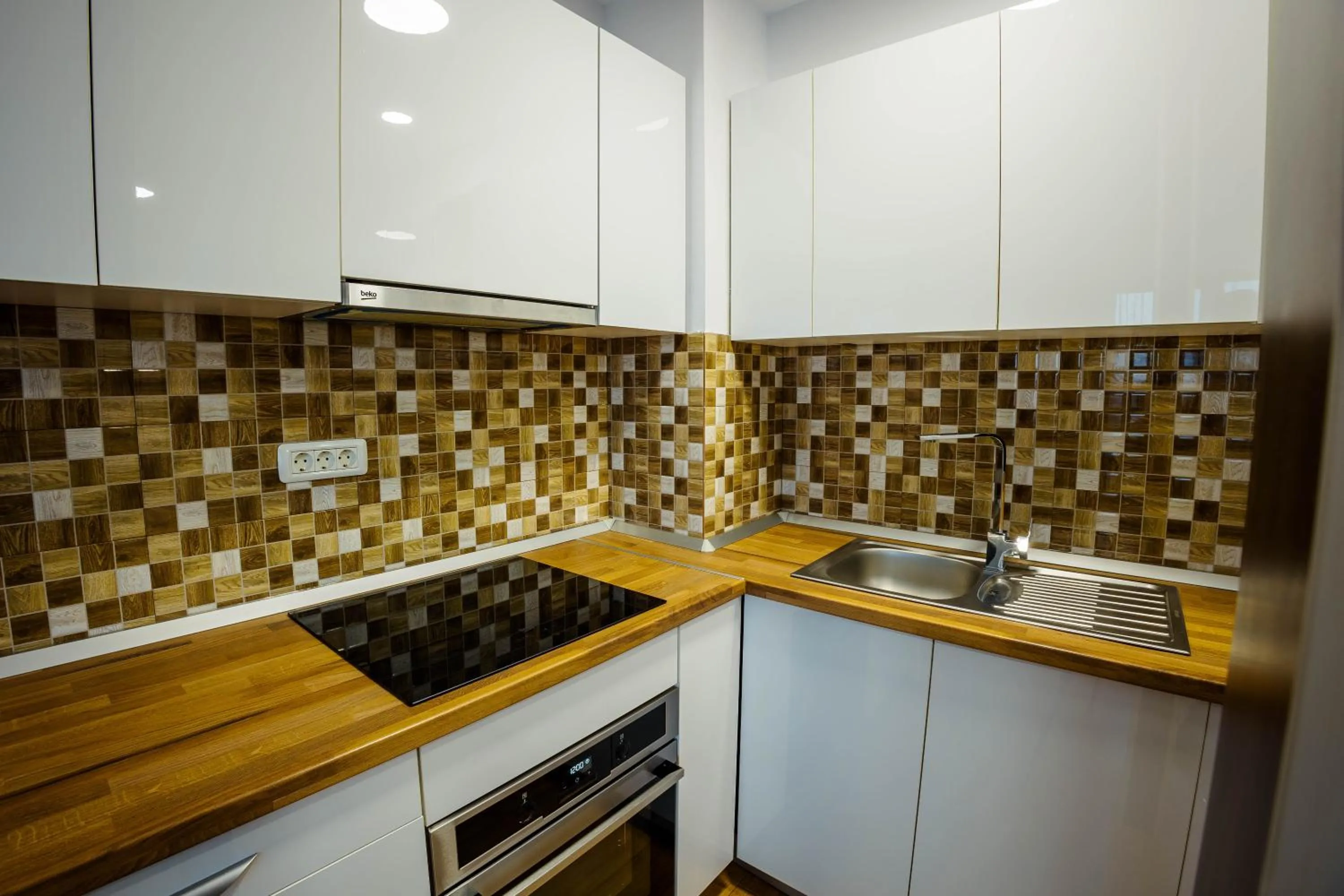 Kitchen or kitchenette in Bliss Inn Tunari