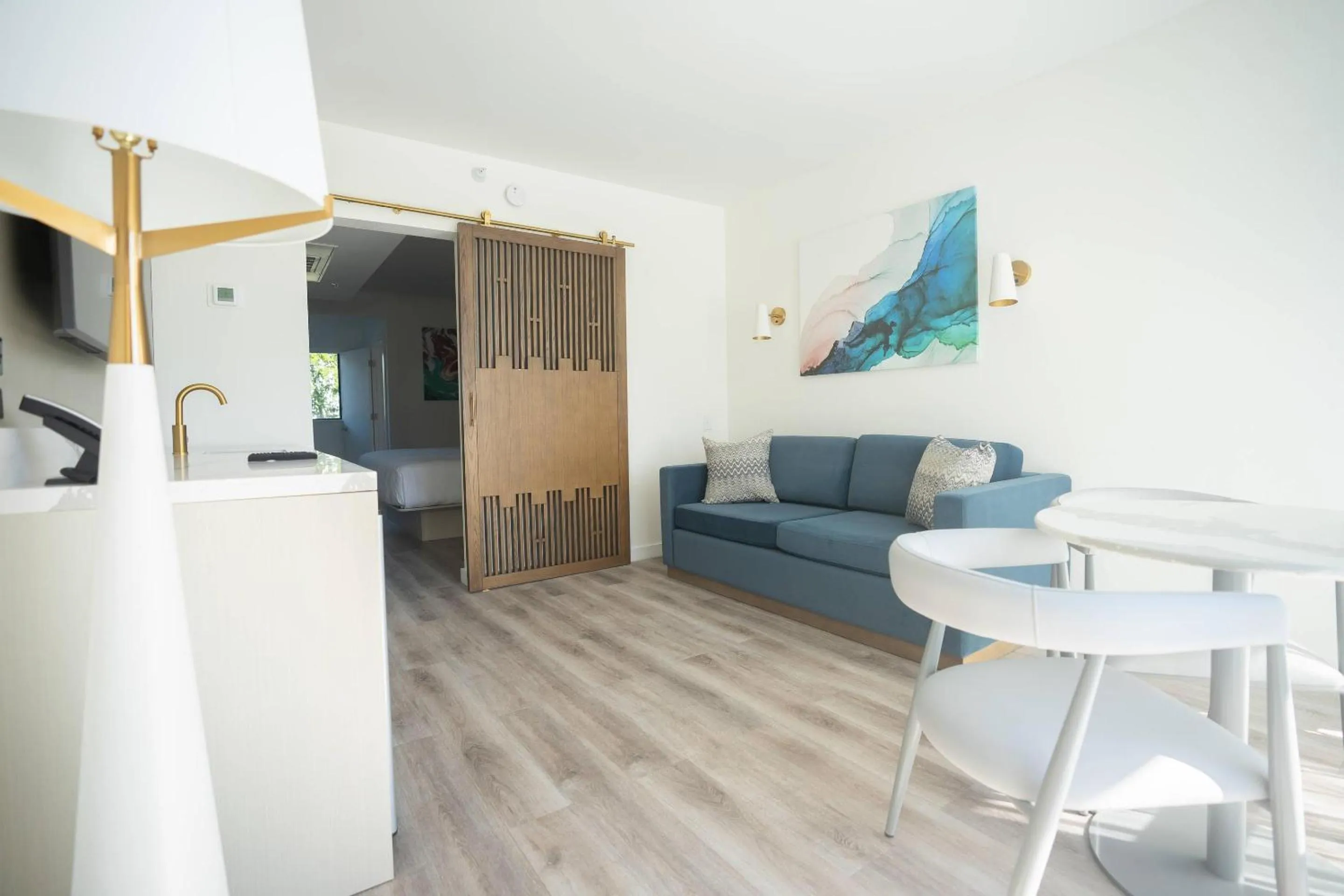 Bedroom in DASKK Orlando Hotel near Universal Blvd, an Ascend Collection Hotel