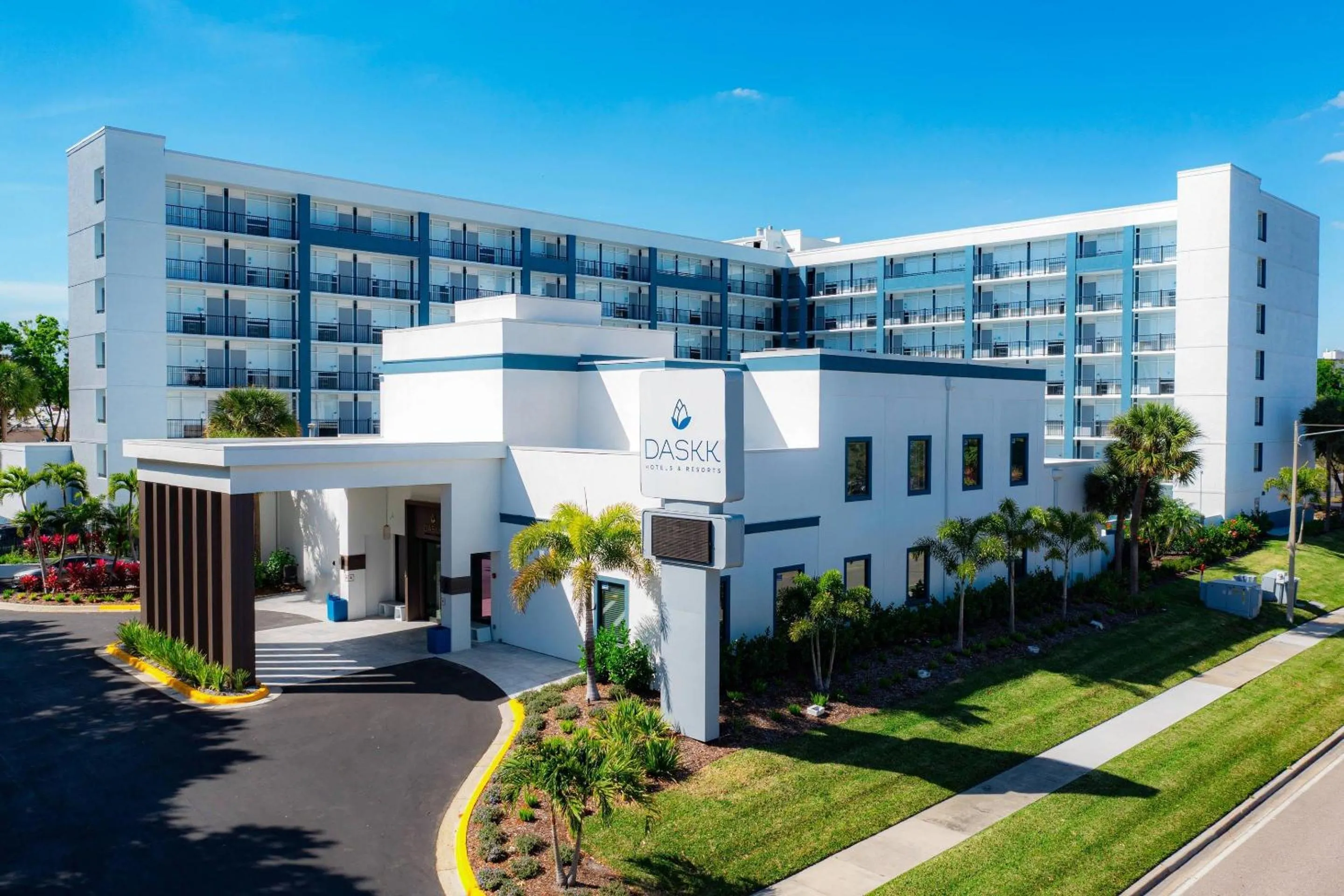 Property building in DASKK Orlando Hotel near Universal Blvd, an Ascend Collection Hotel