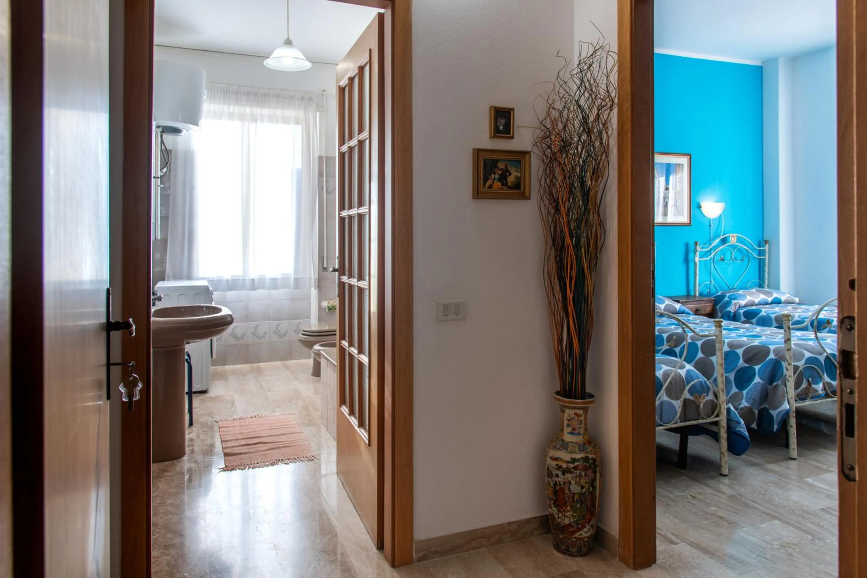 Bathroom, Bed in affittacamere S'Ortensia