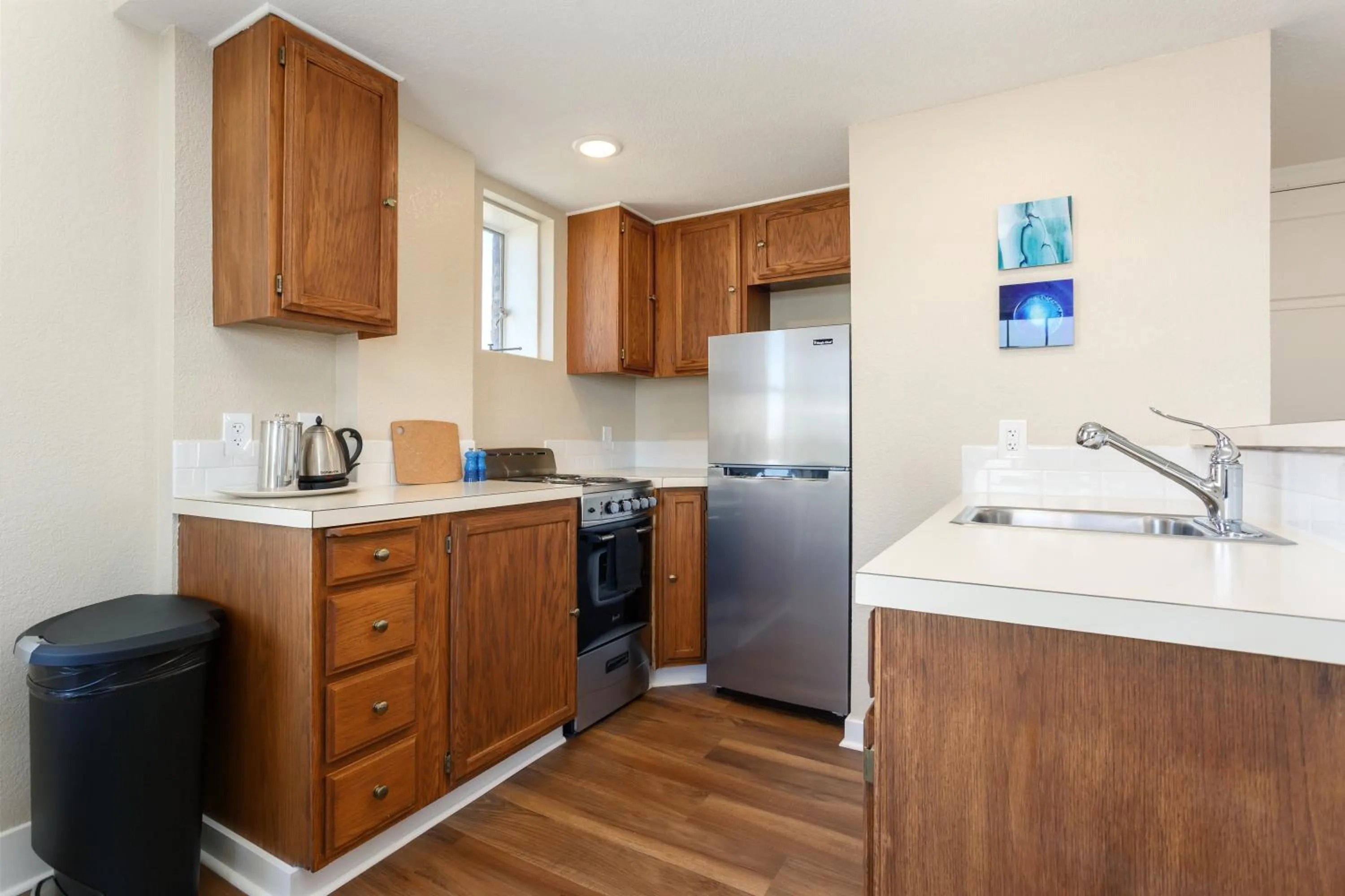 Kitchen or kitchenette in Hotel Leo