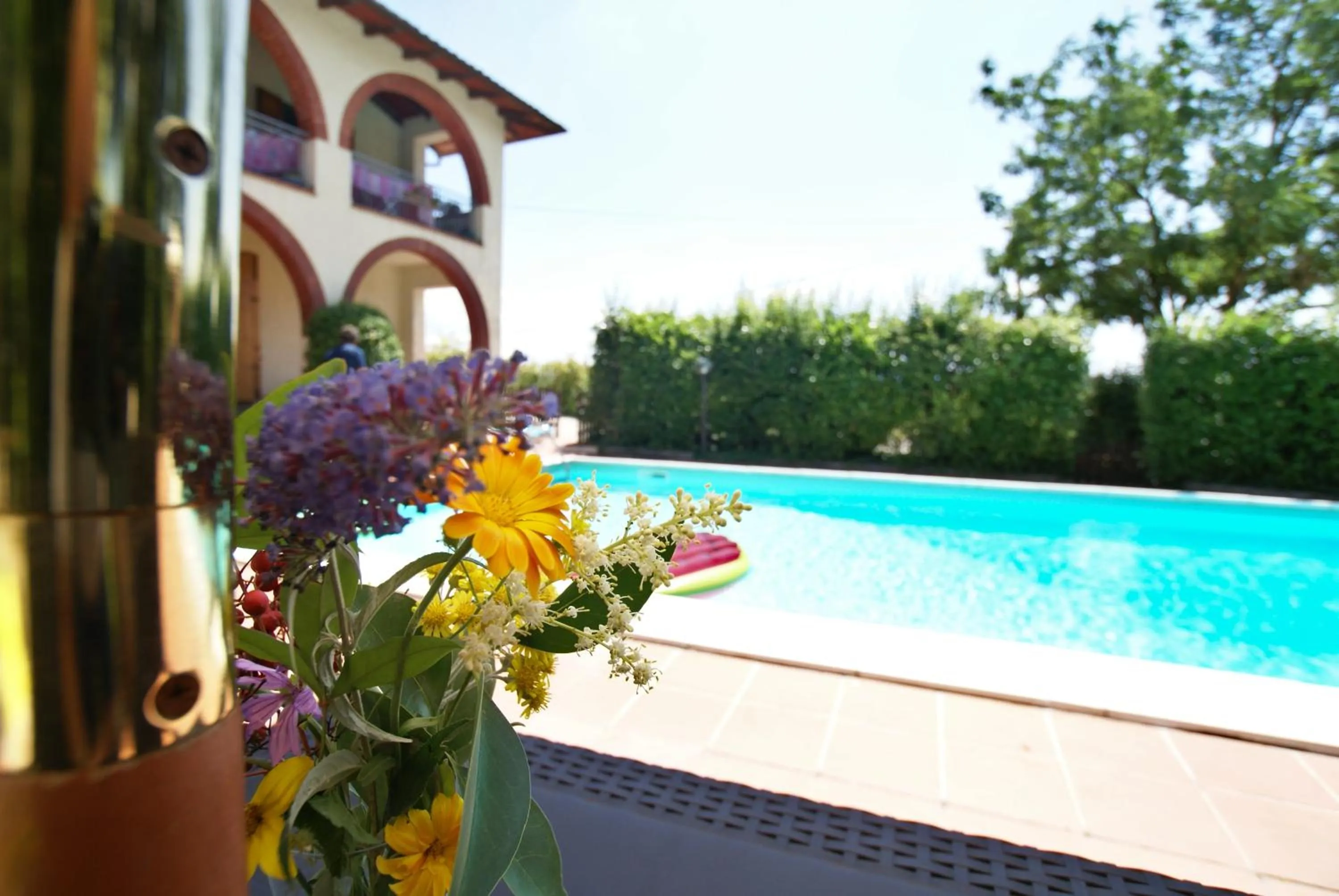 Pool view in Il Querceto