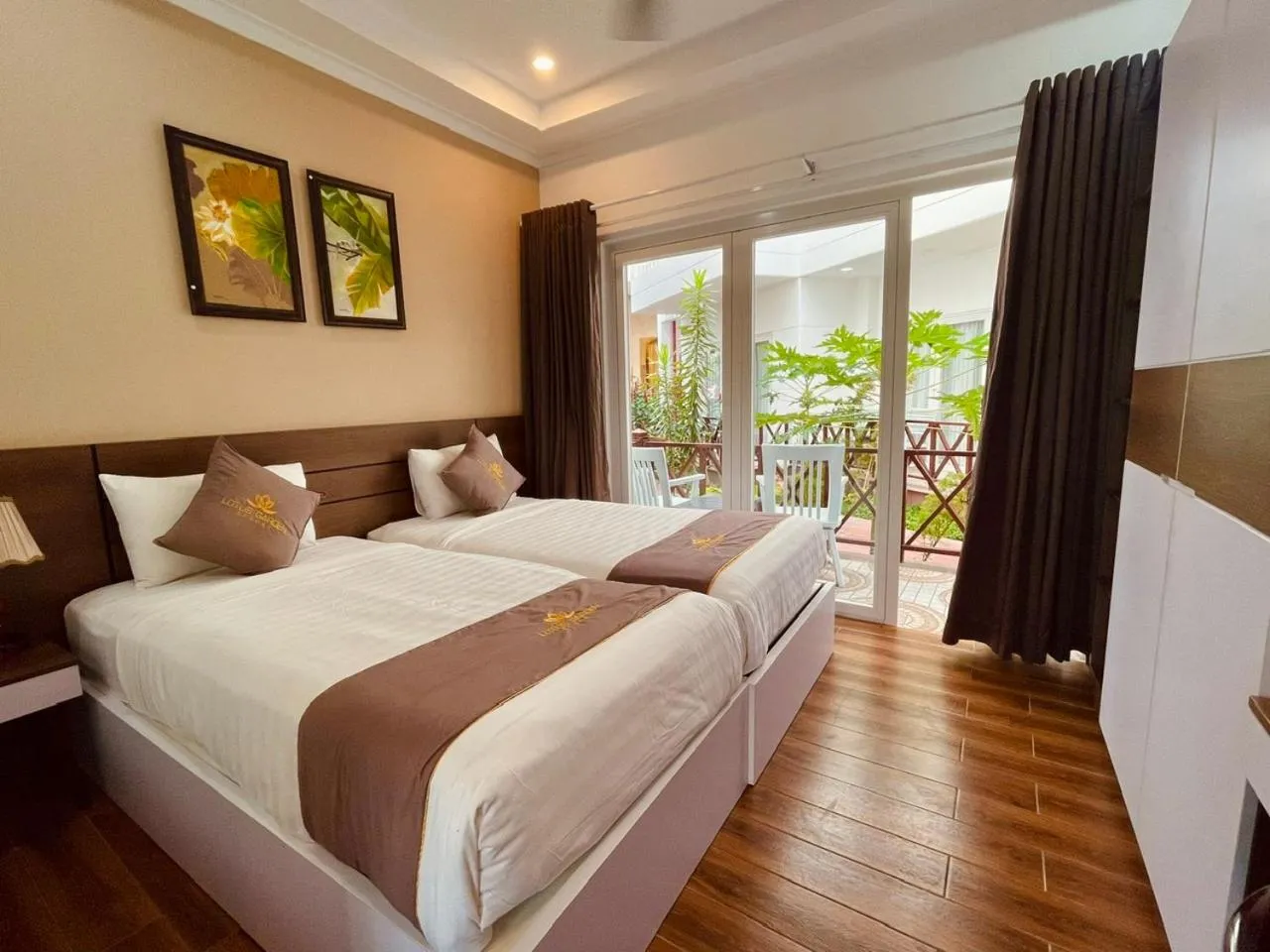 Bed in Lotus Garden Muine Resort & Spa