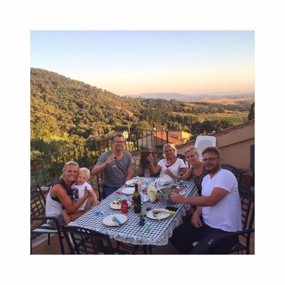 group of guests in La Vecchia Sassa