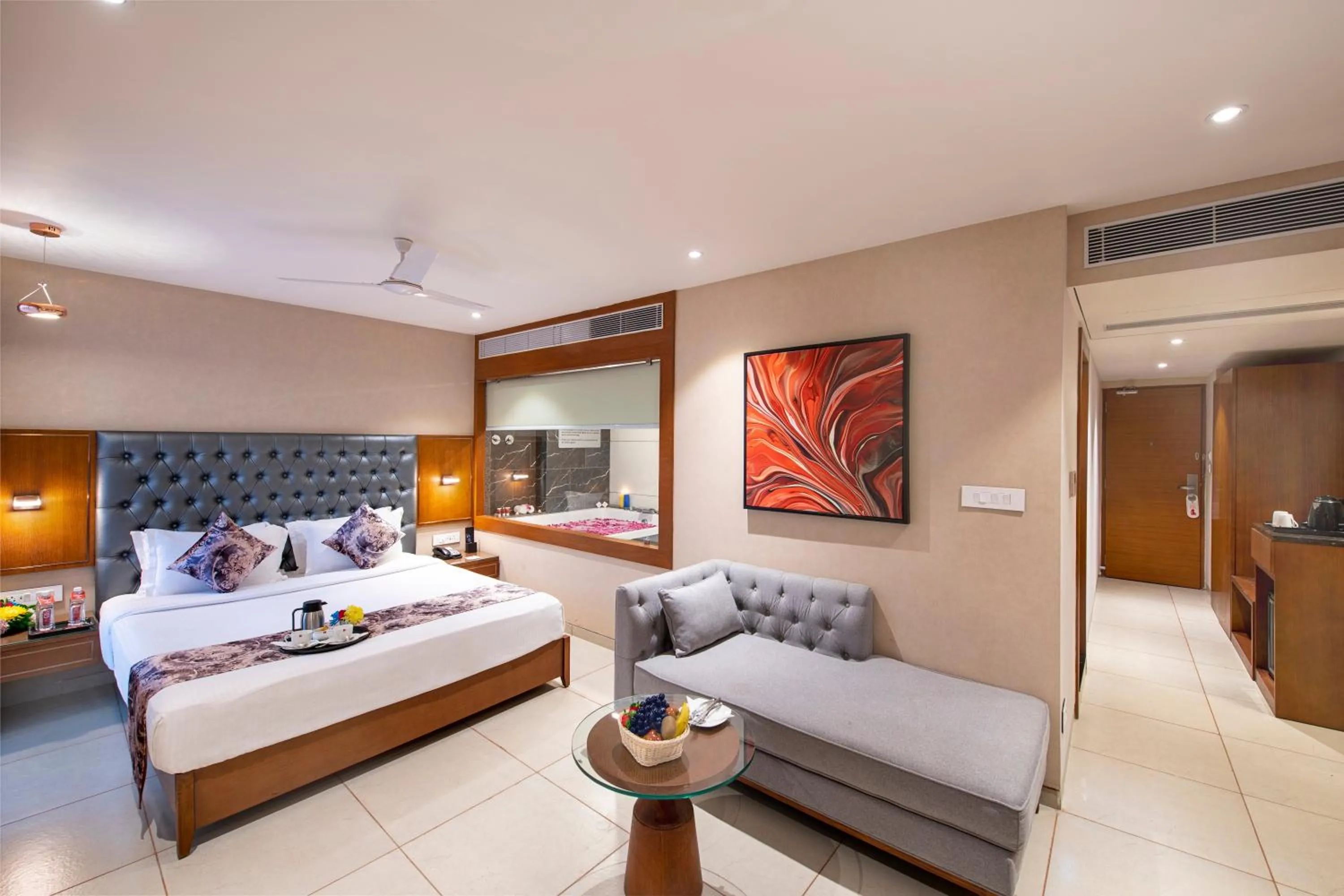 Photo of the whole room, Bed in SK Lords Inn Ahmedabad