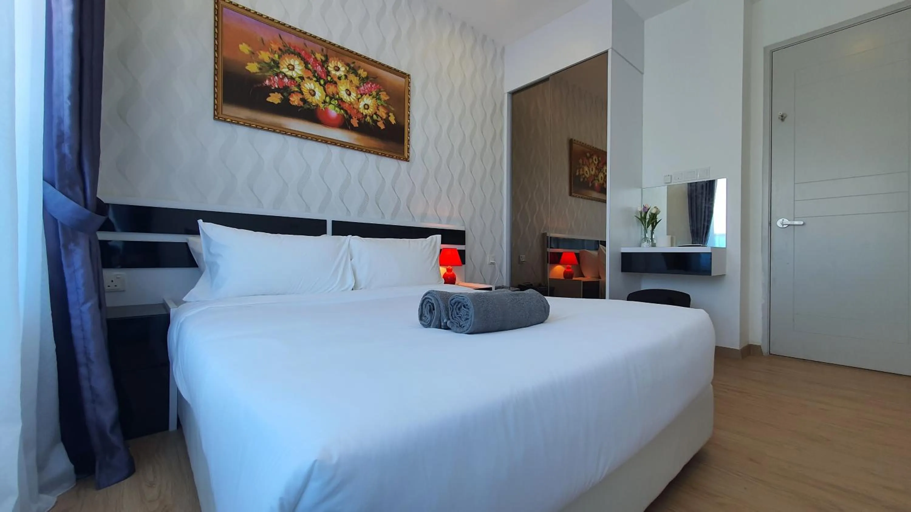 Bed in The Wave Suites Melaka