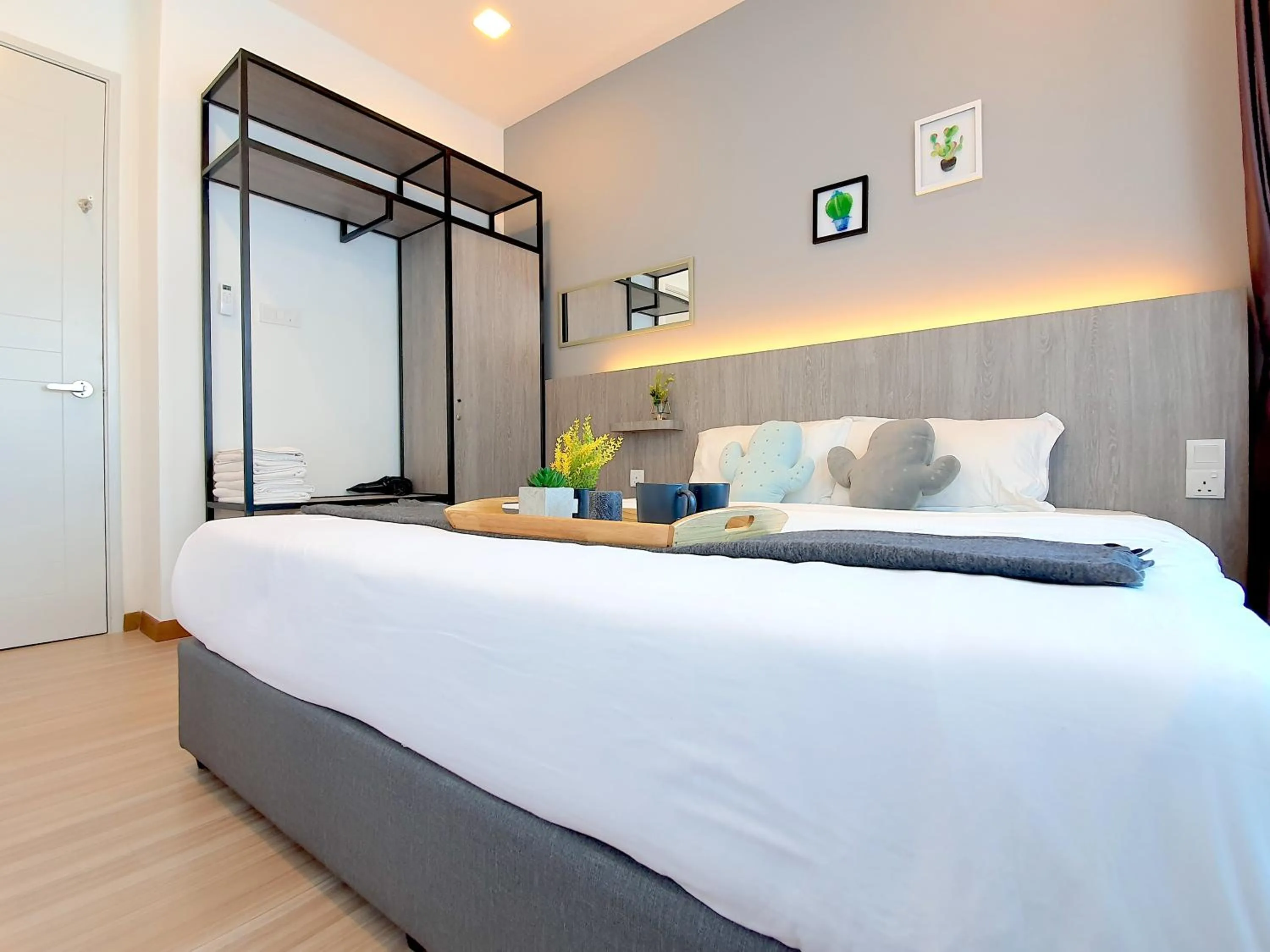 Bed in The Wave Suites Melaka