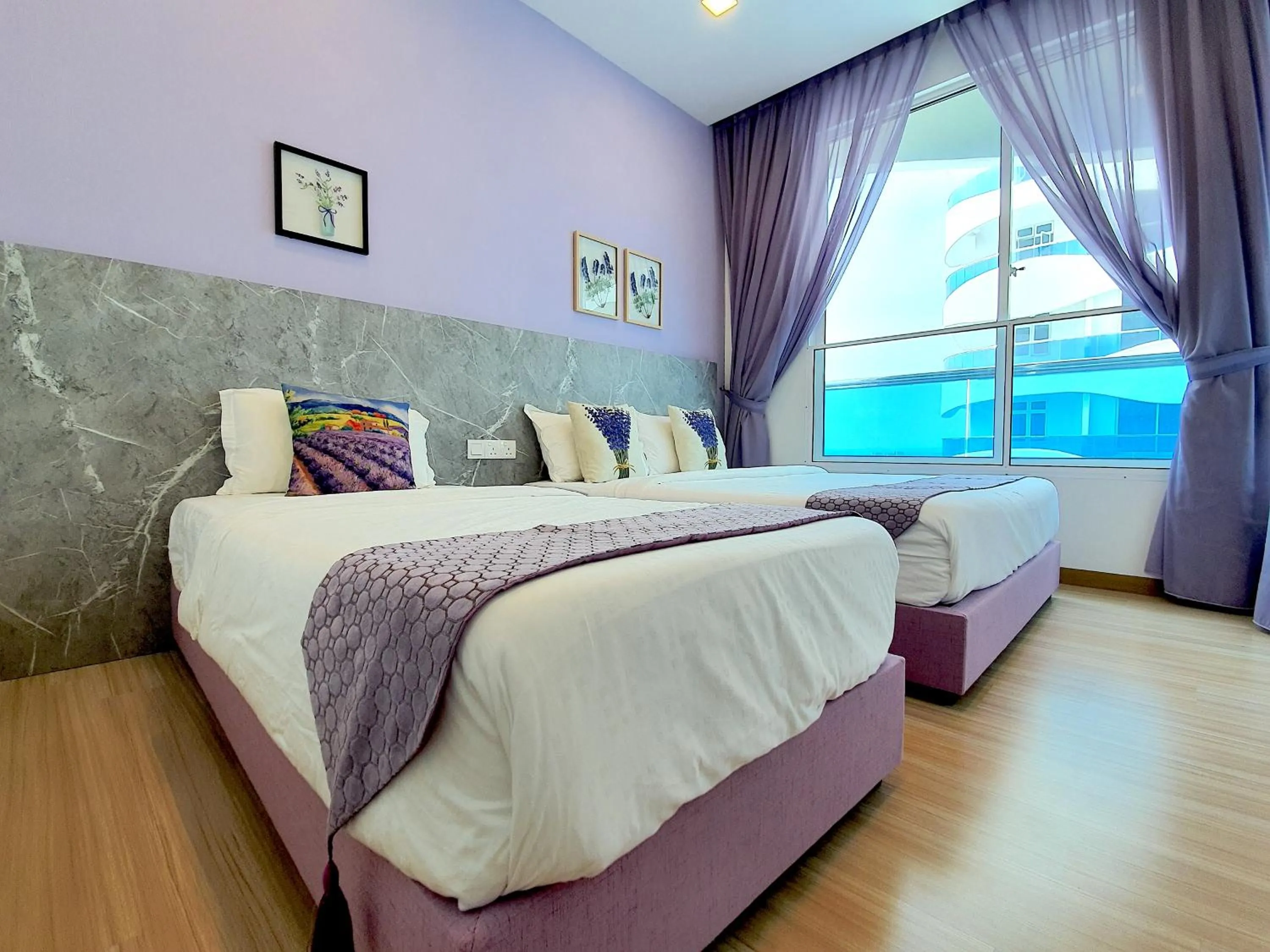 Bed in The Wave Suites Melaka