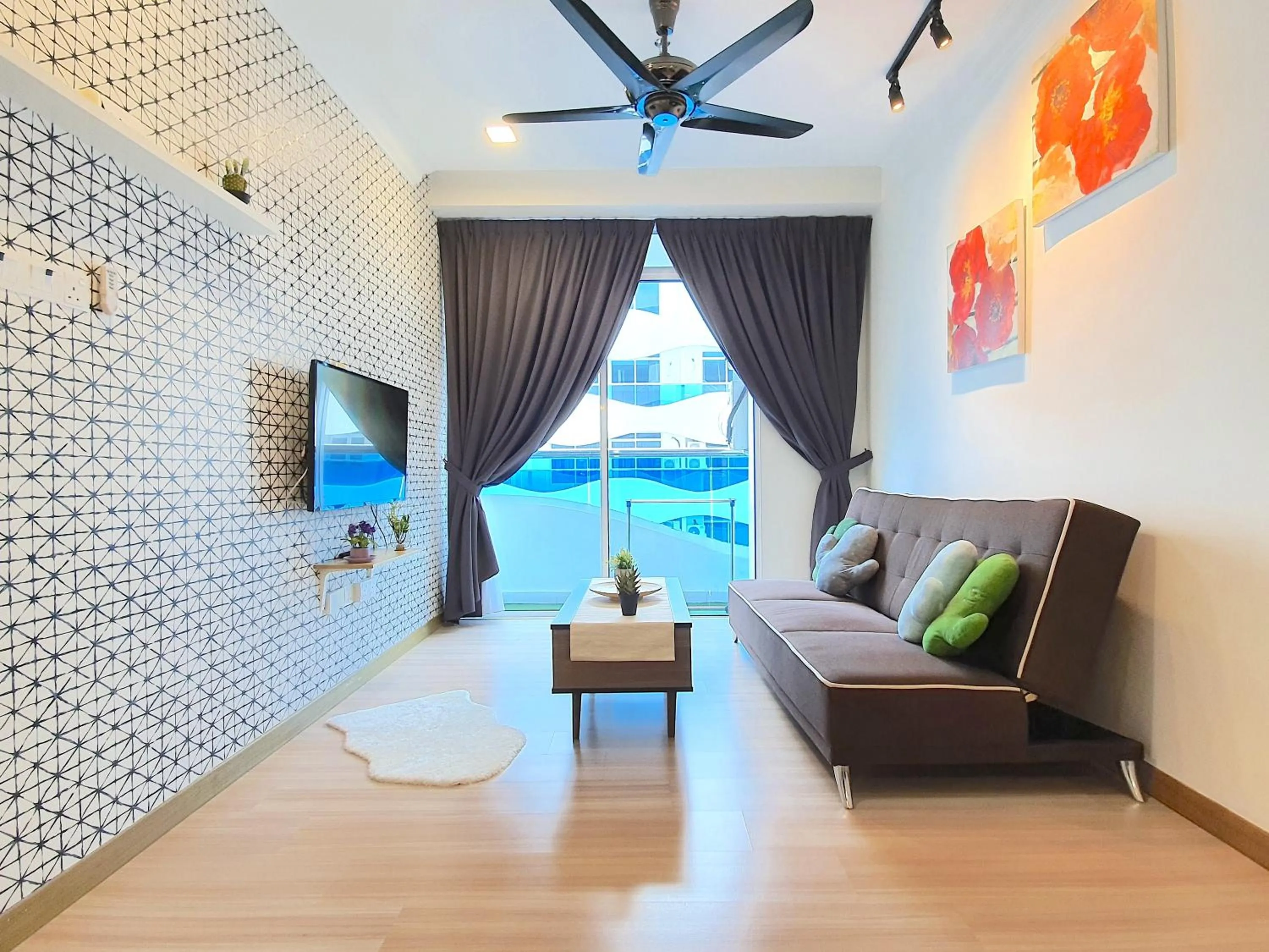 Living room in The Wave Suites Melaka