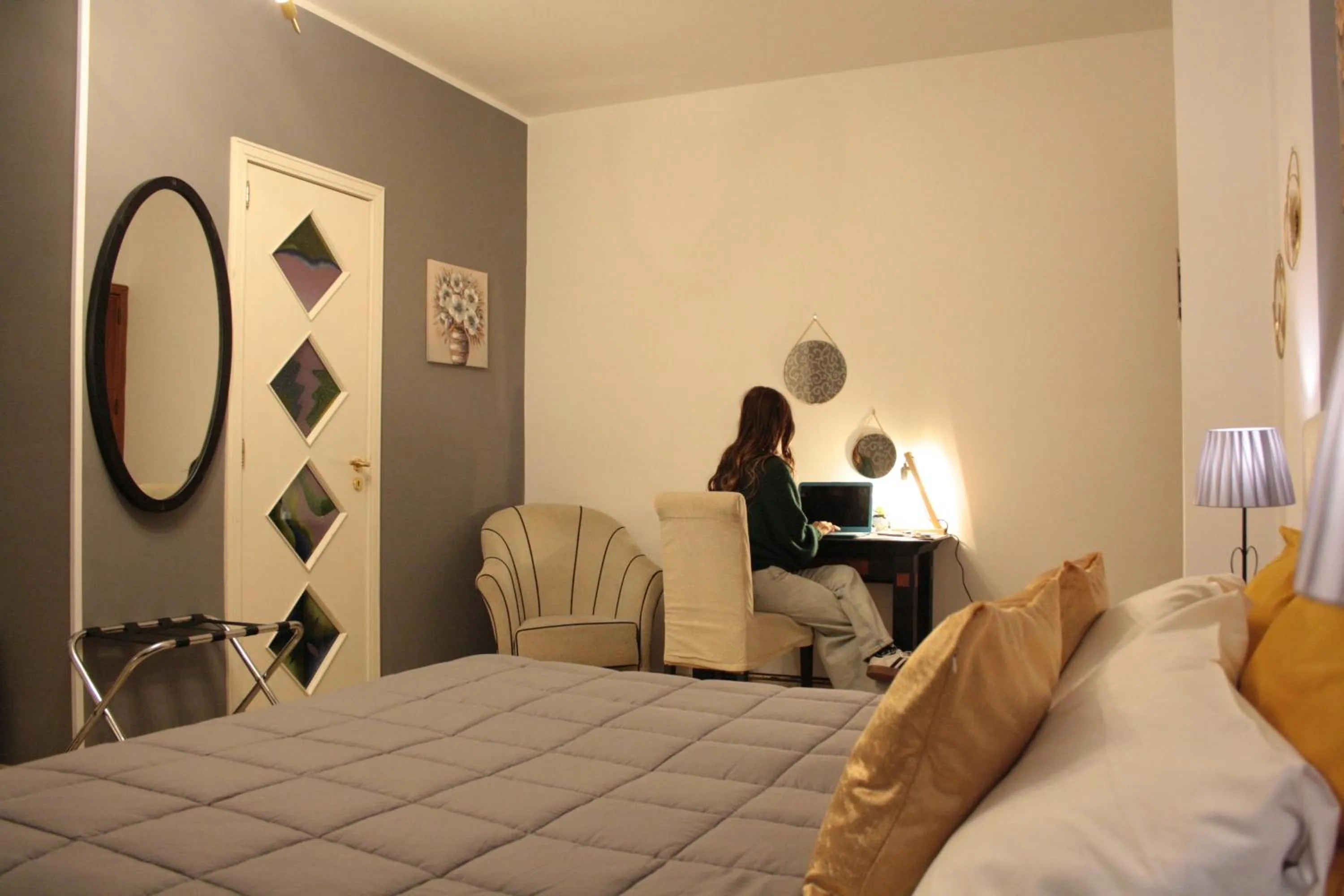 View (from property/room), Bed in Oasi Del Gabbiano