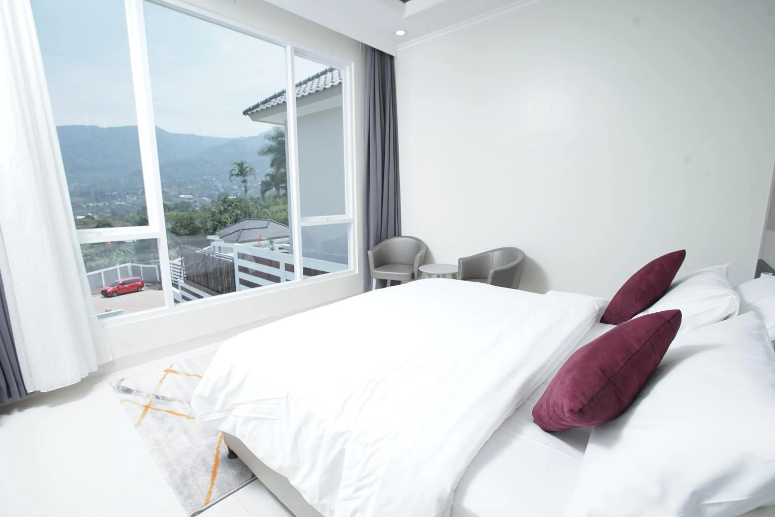 Bed in Nirvana Villas Puncak
