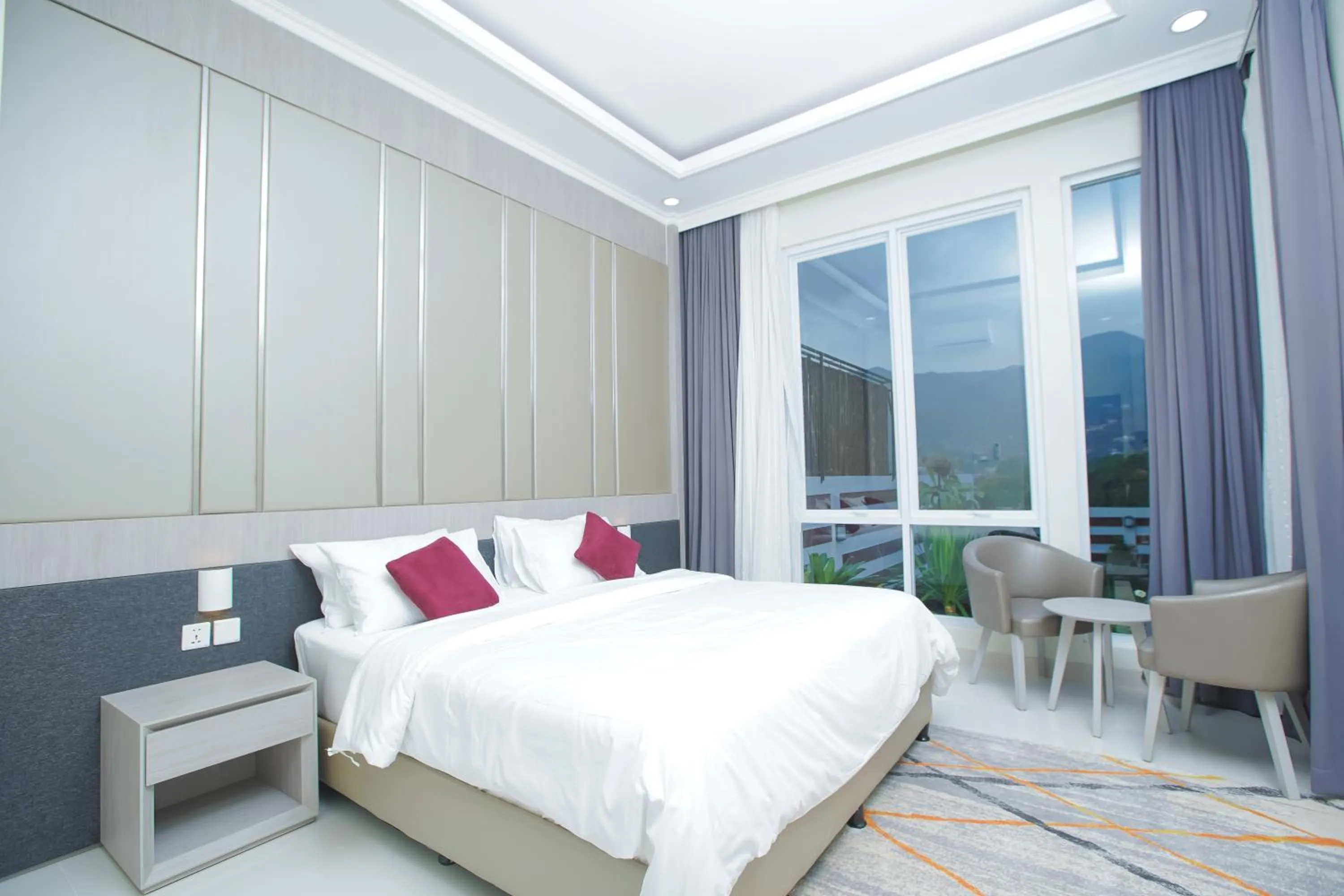 Bed in Nirvana Villas Puncak