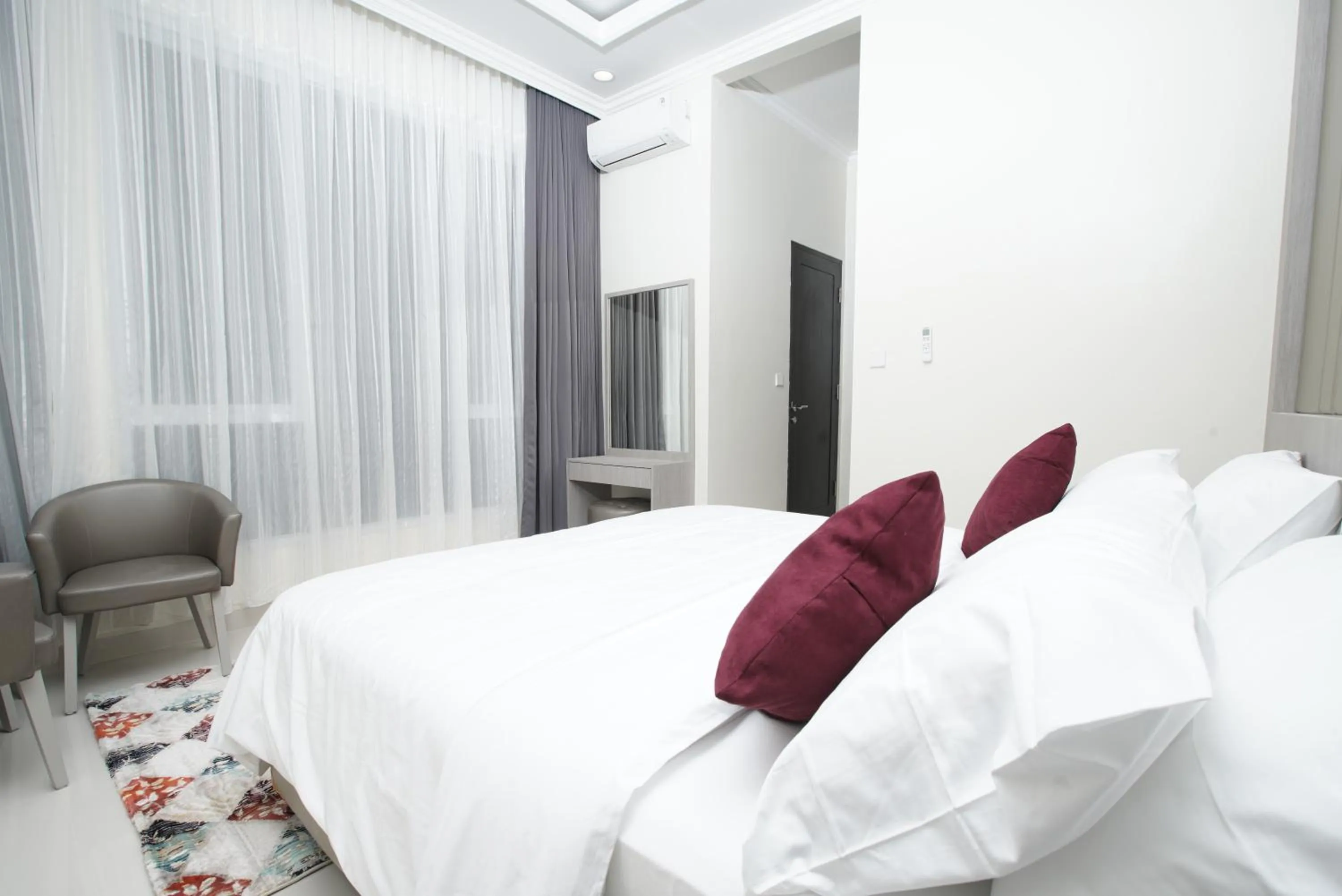 Bed in Nirvana Villas Puncak