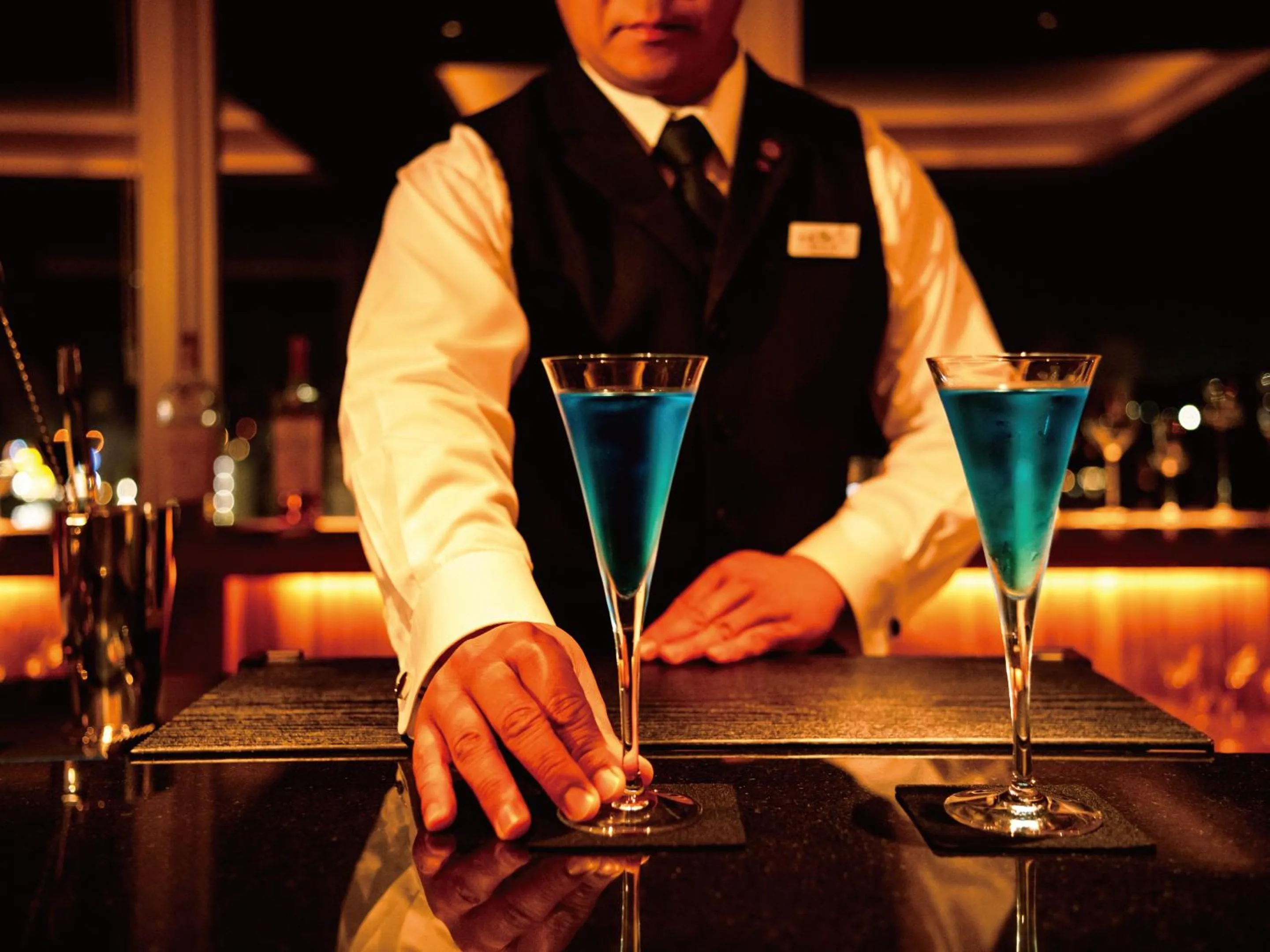 Lounge or bar in Aqua Palace Chatan by Coldio Premium