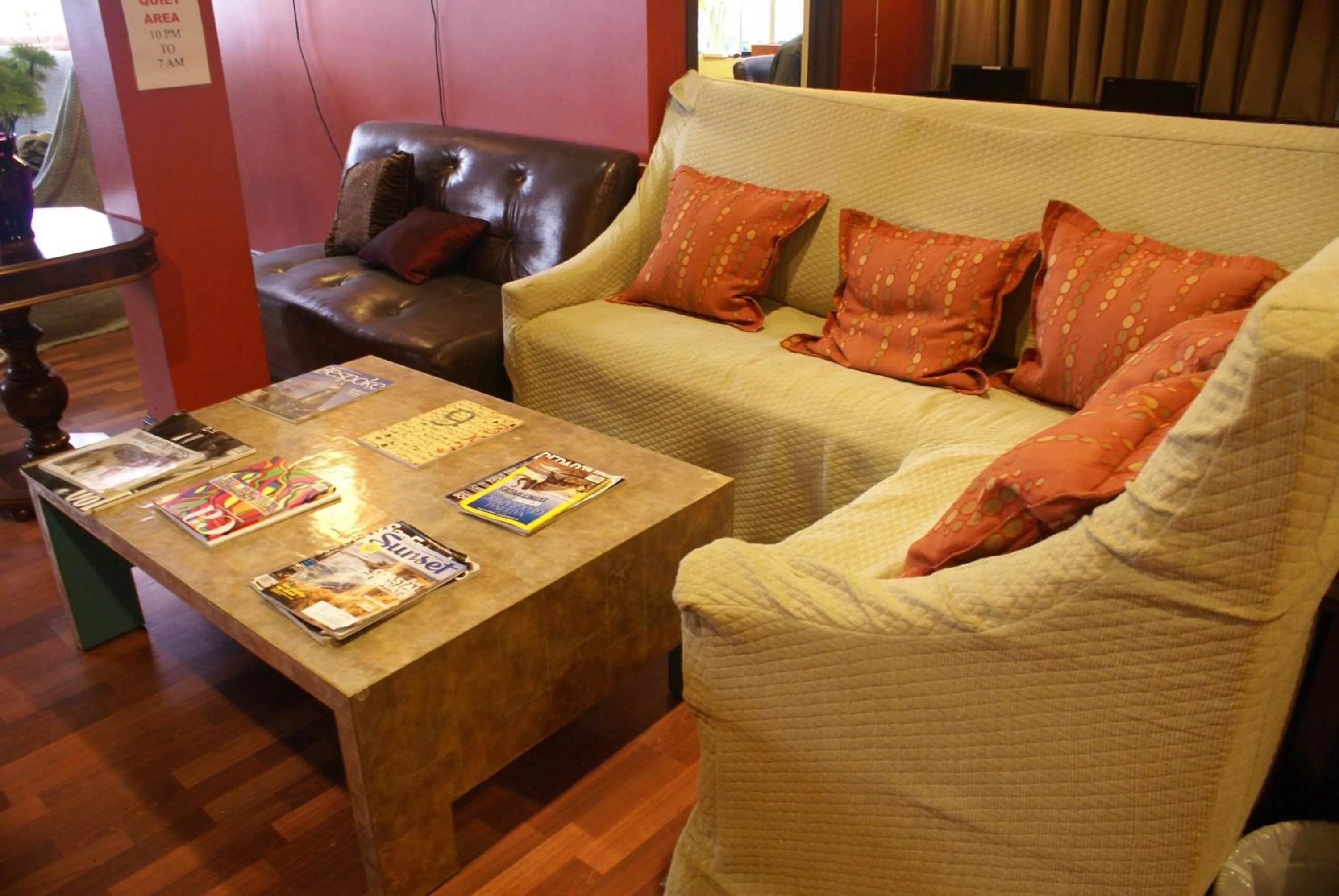 Lobby or reception in Adelaide Hostel