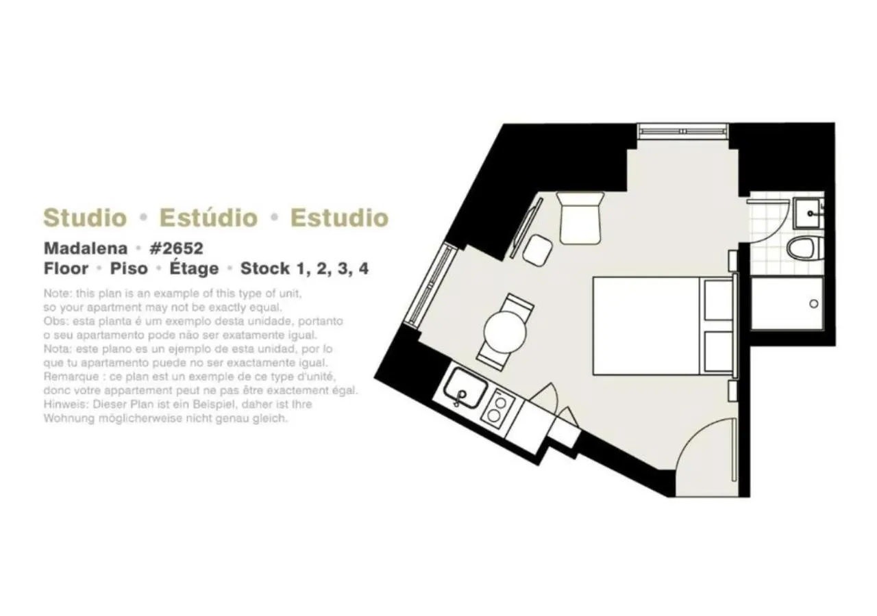 Floor plan in Lisbon Serviced Apartments - Madalena