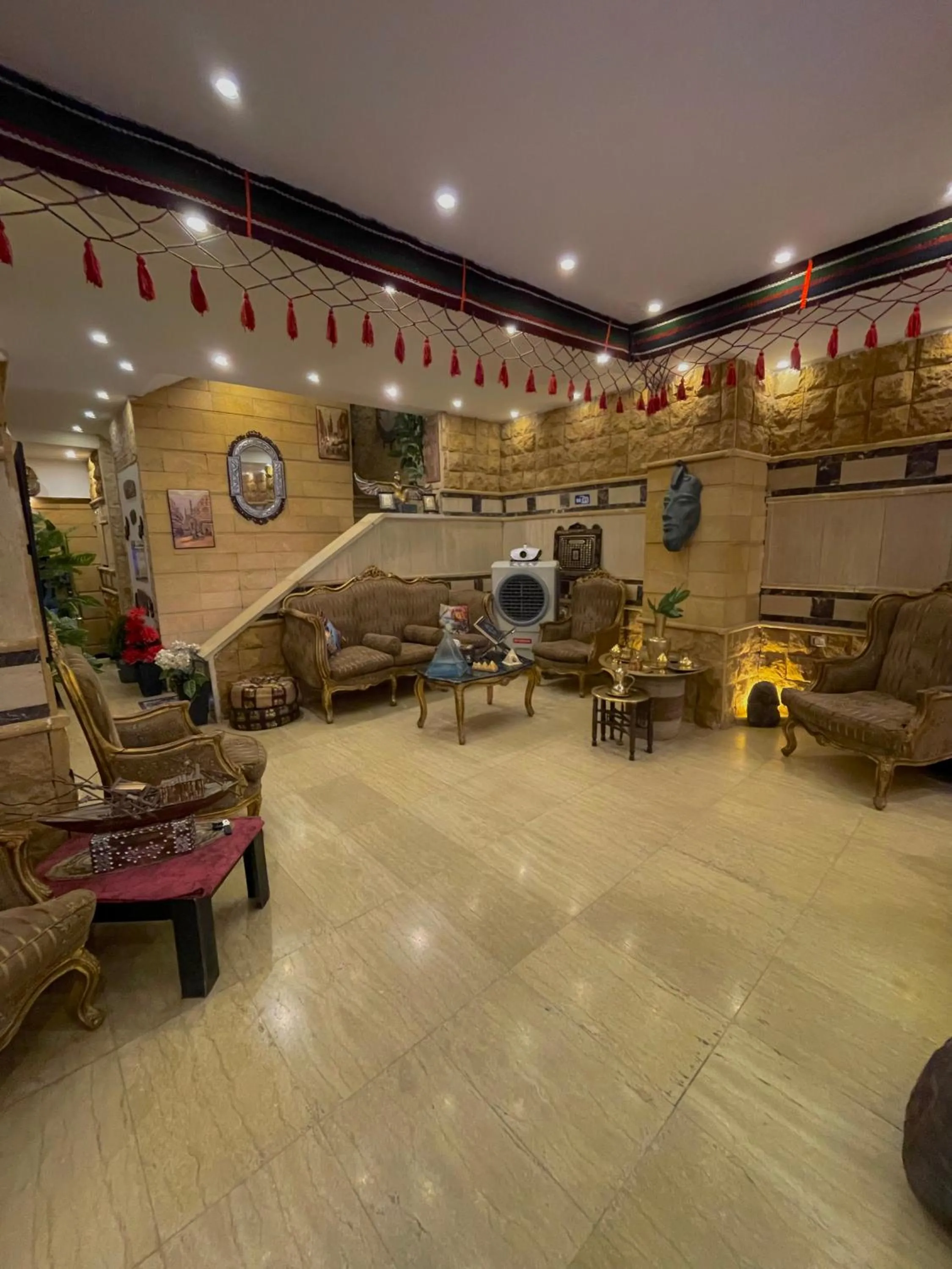 Seating area in Sahara Pyramids Inn