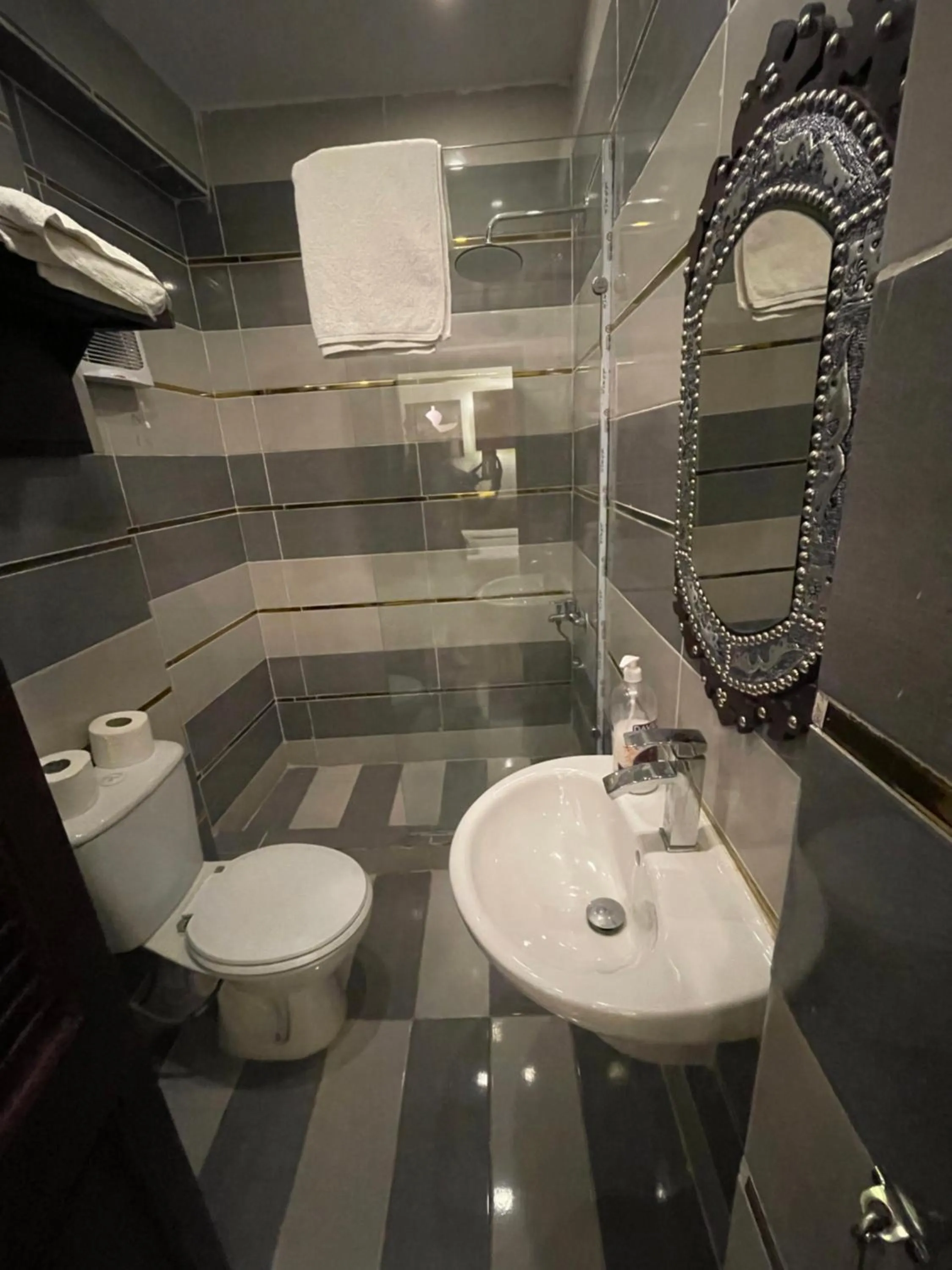 Shower in Sahara Pyramids Inn