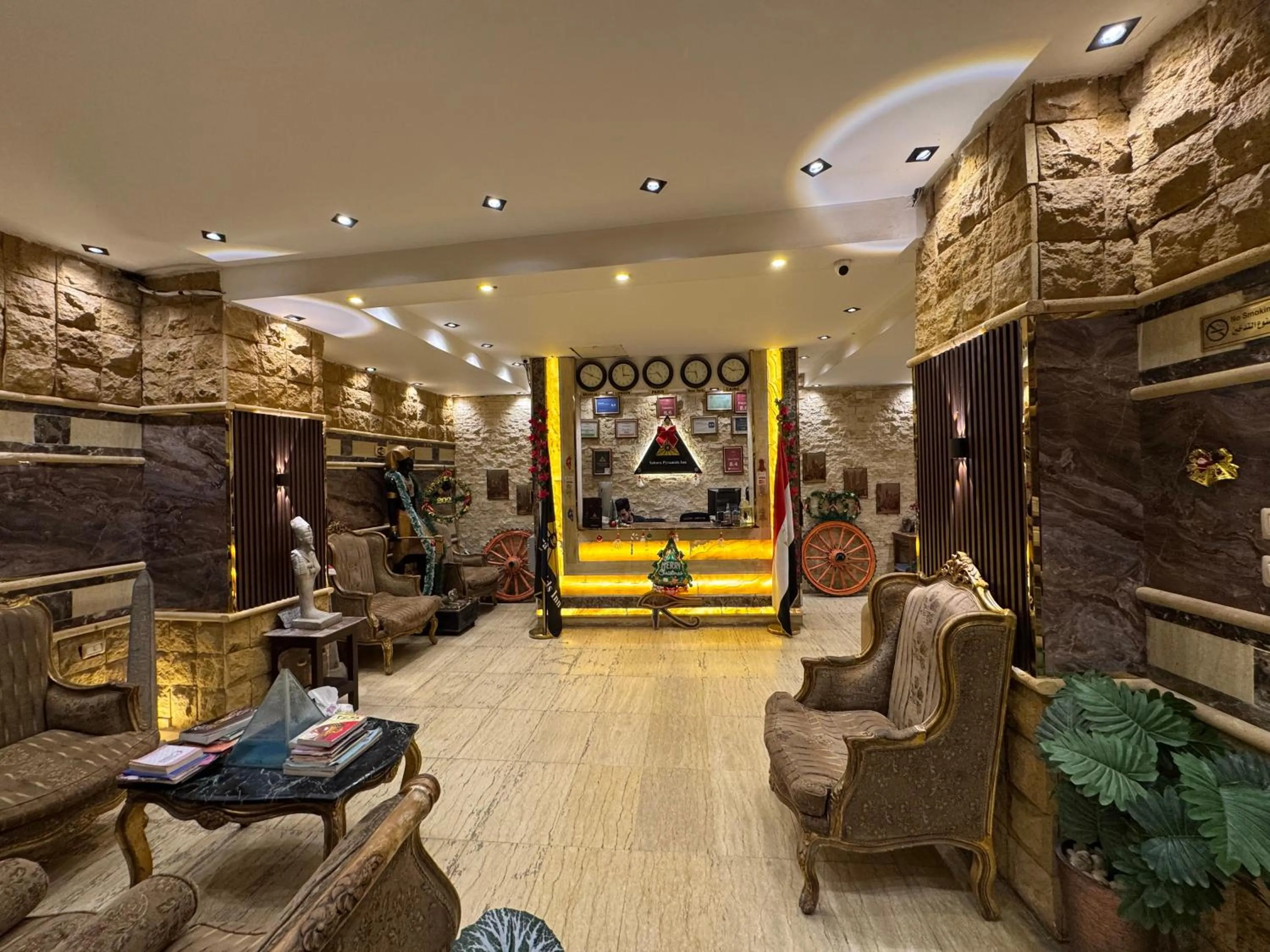 Seating area in Sahara Pyramids Inn