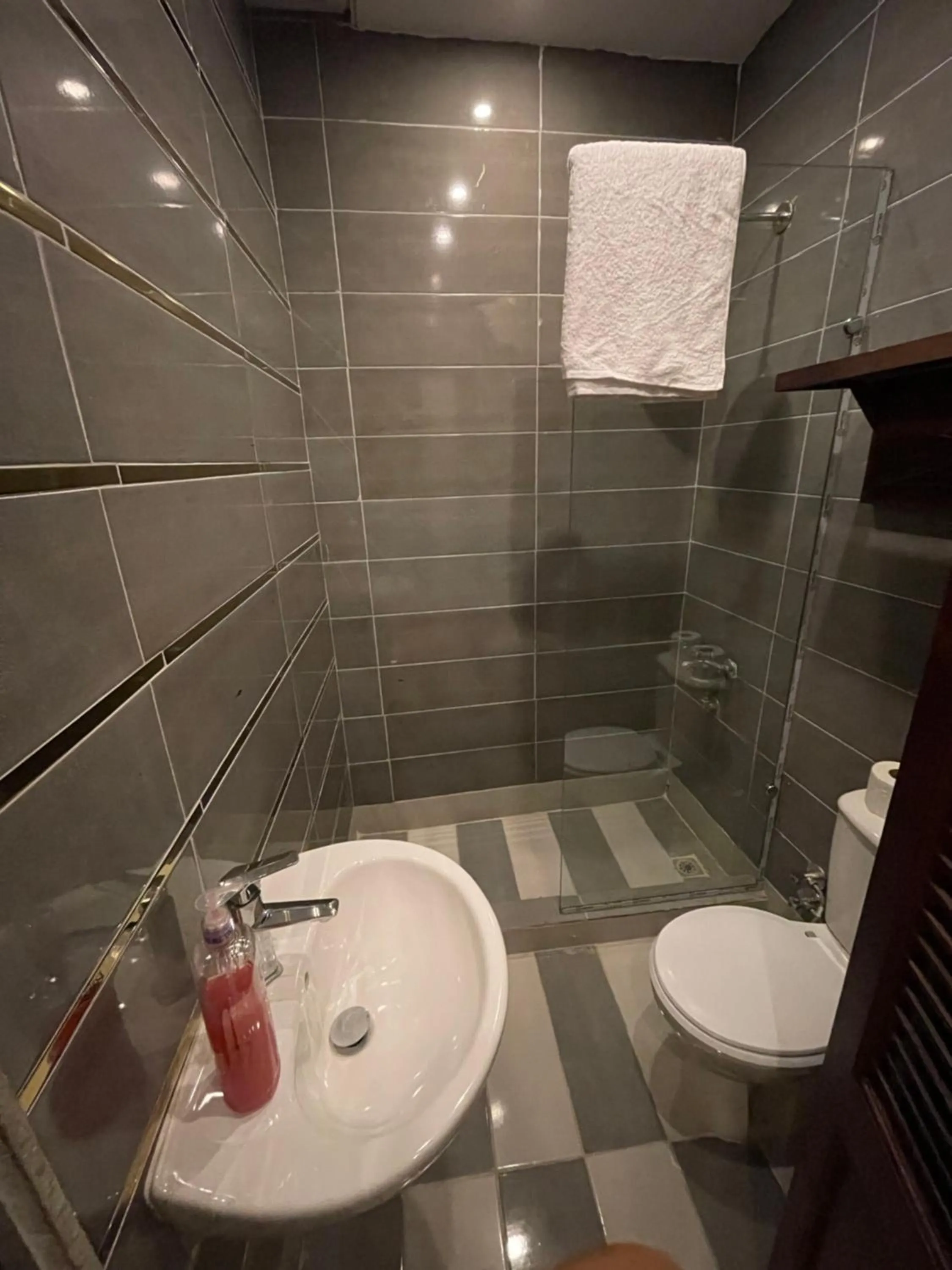 Shower in Sahara Pyramids Inn