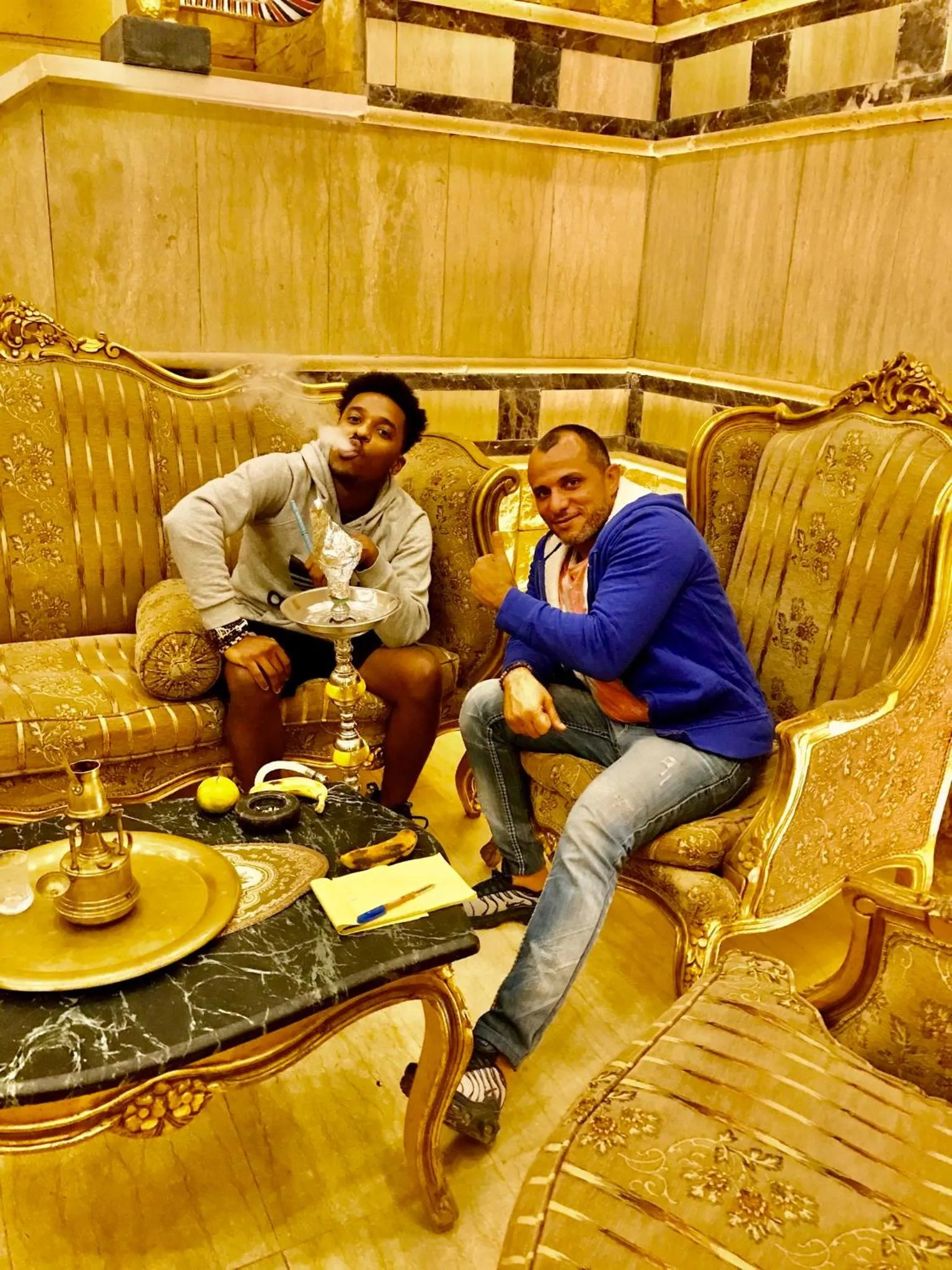 People in Sahara Pyramids Inn