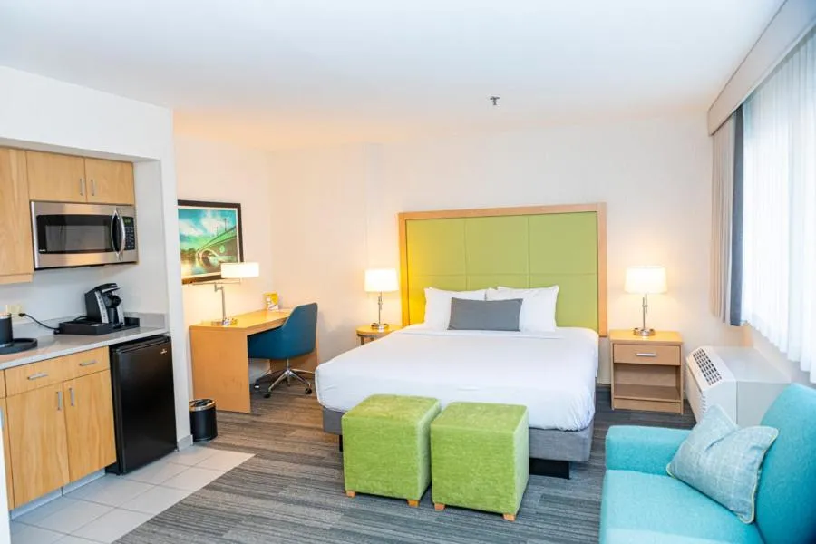 Bed in The Inn at Longwood Medical