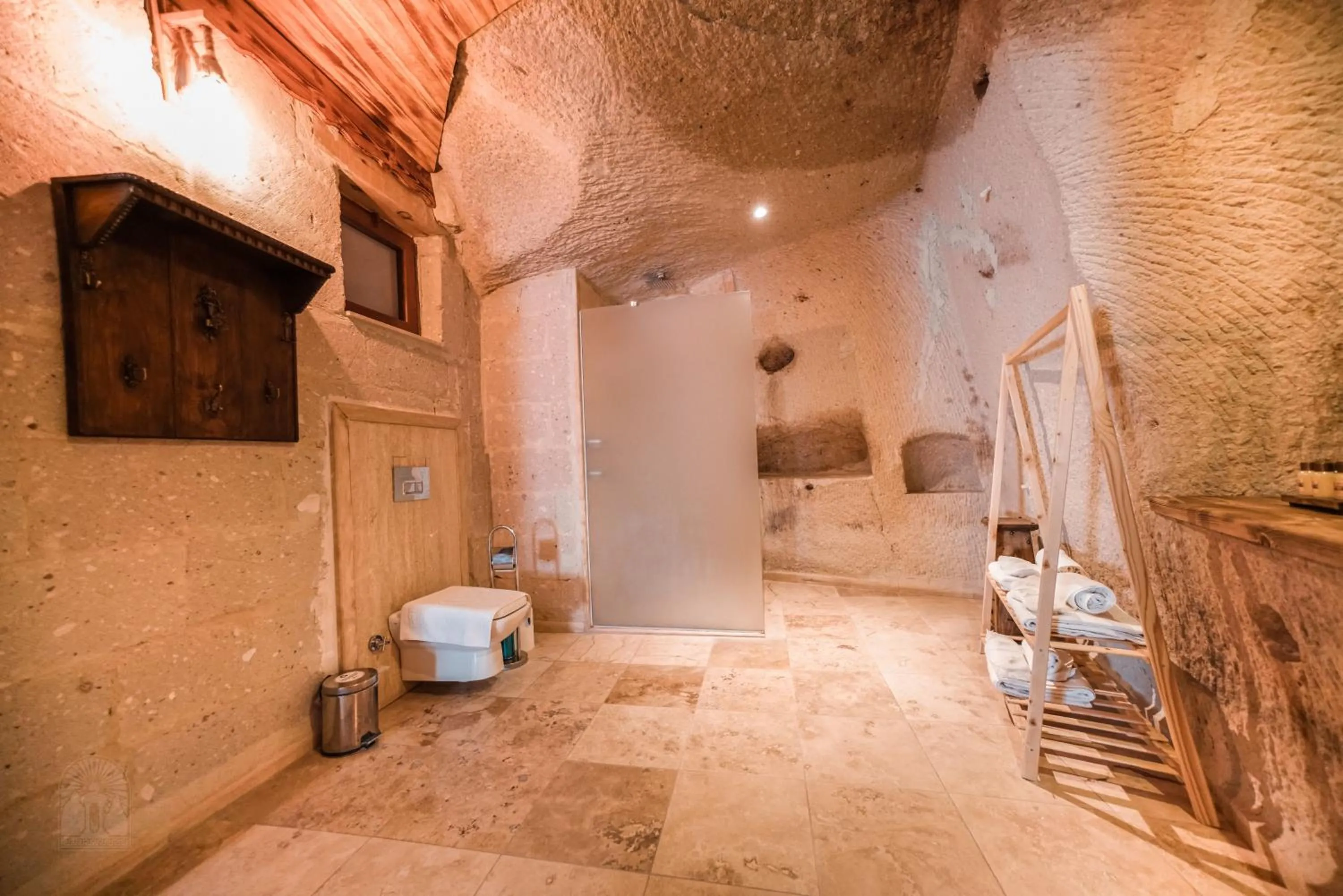 Shower in Zeus Cave Suites