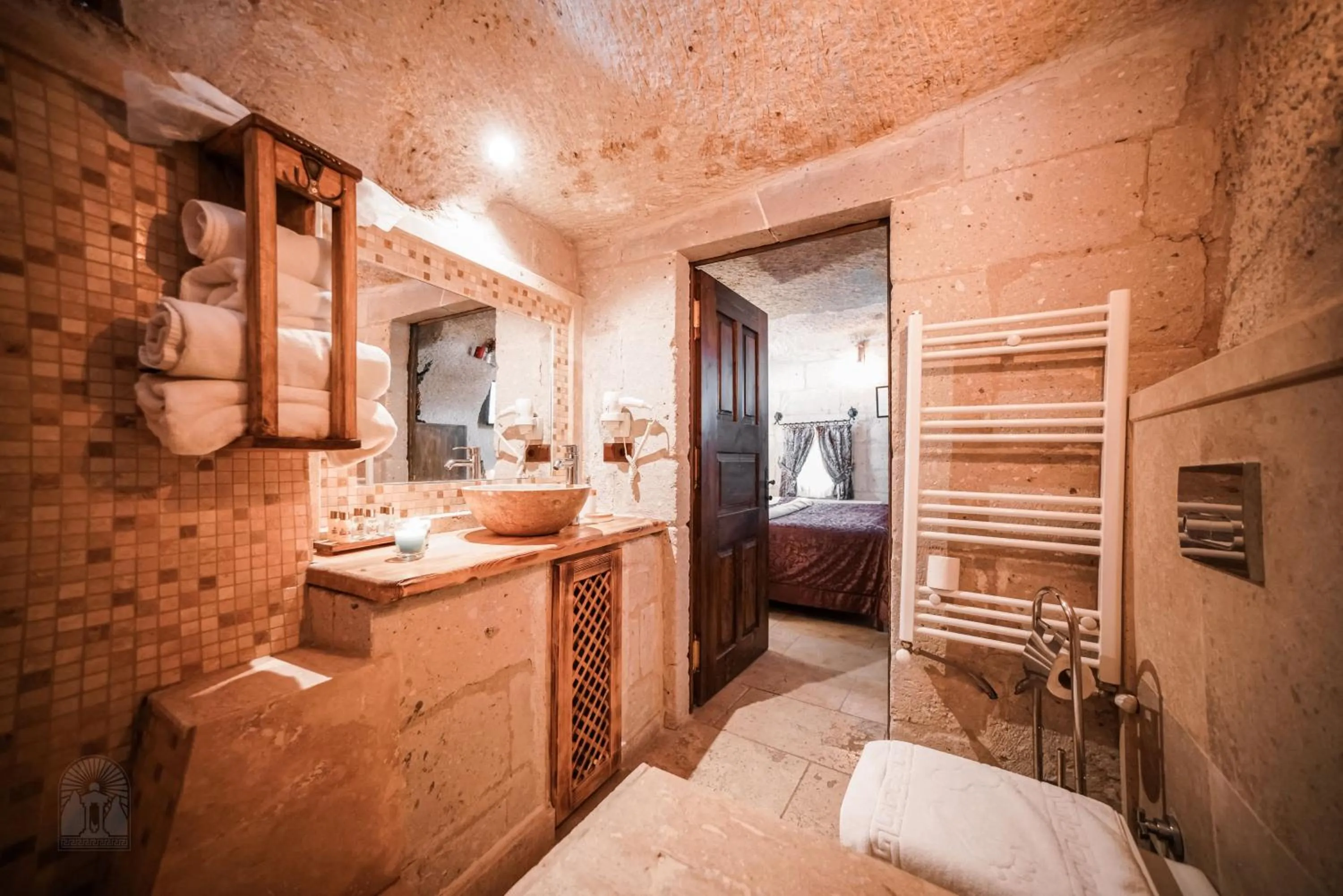 Bathroom in Zeus Cave Suites