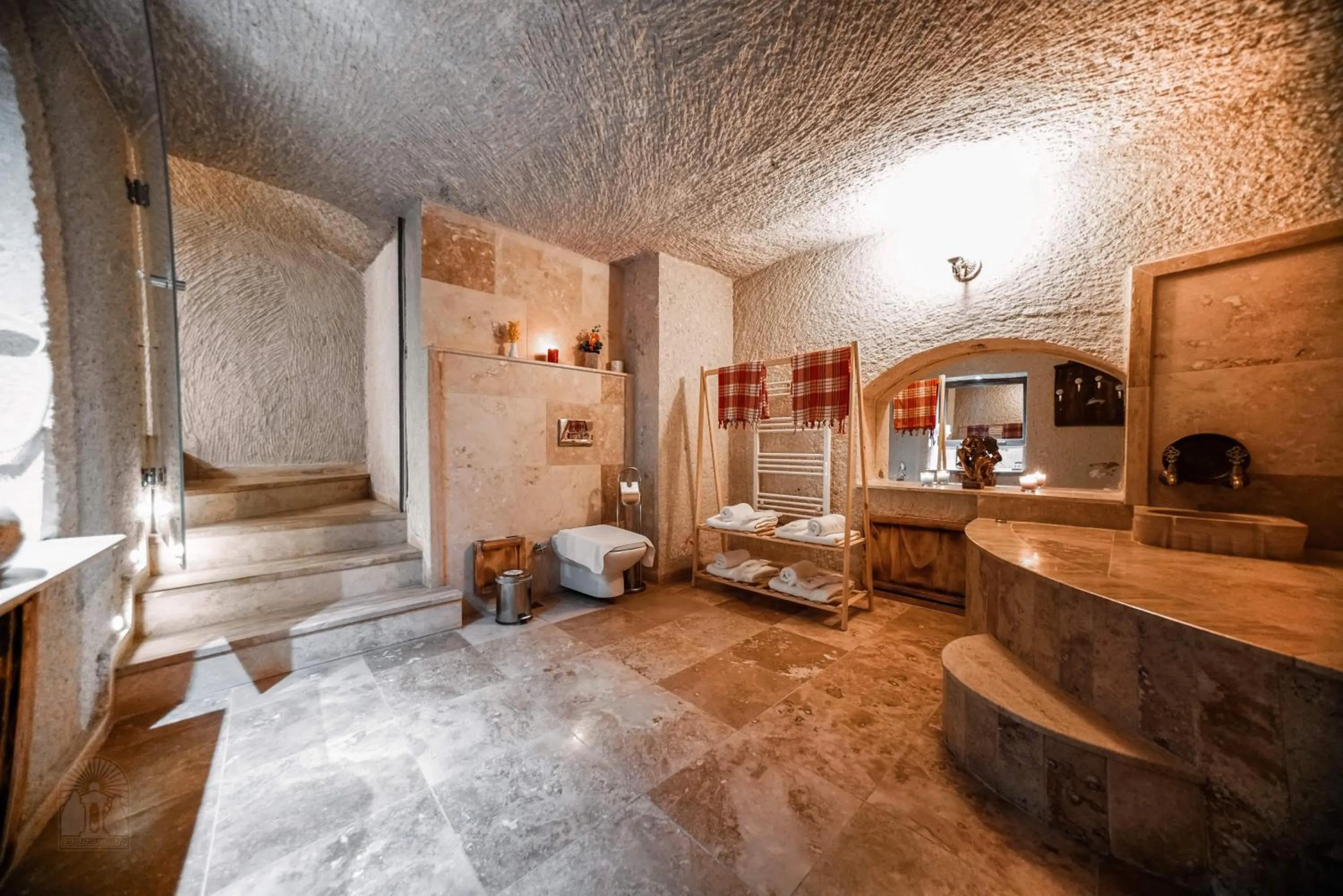 Bathroom in Zeus Cave Suites