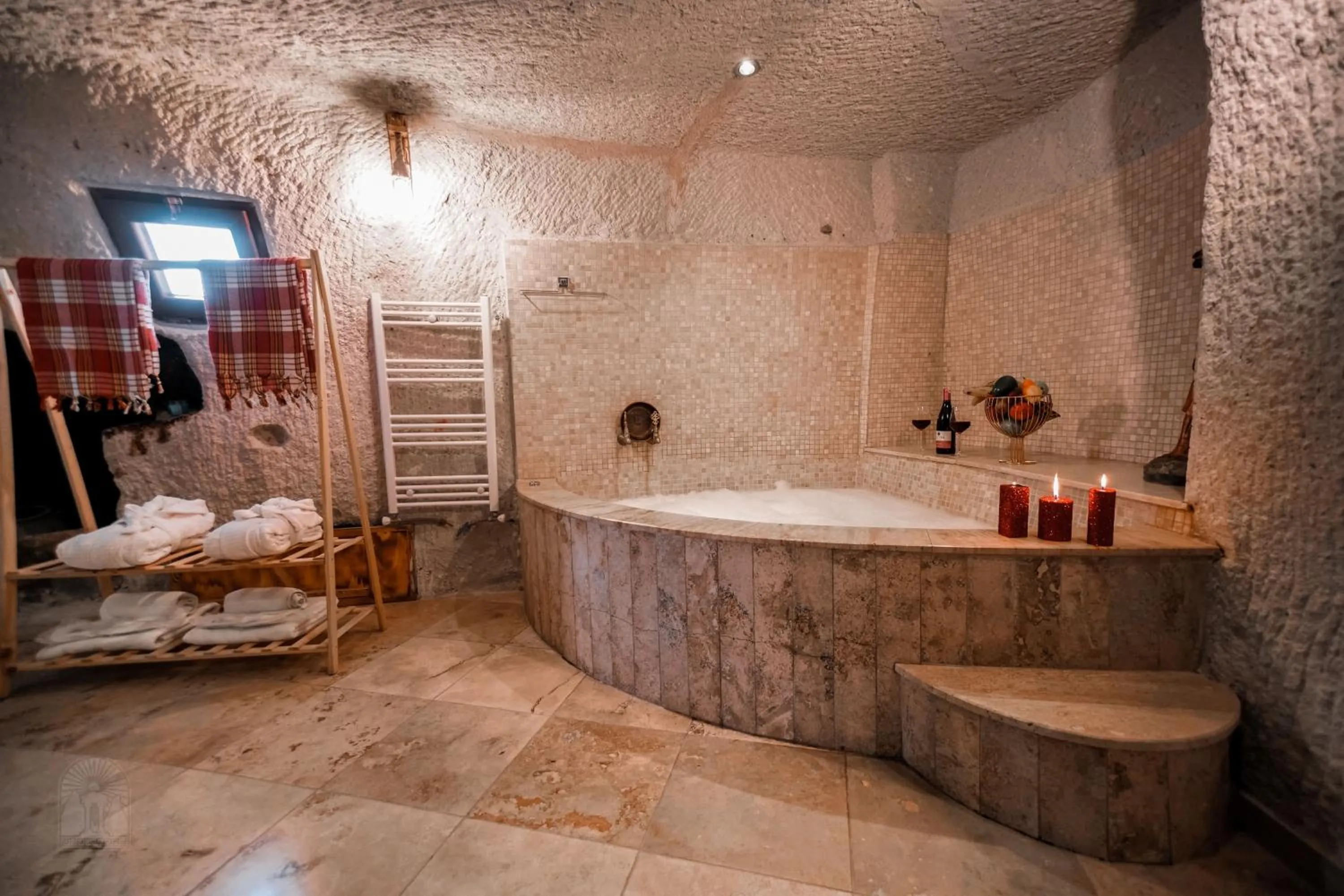 Bathroom in Zeus Cave Suites