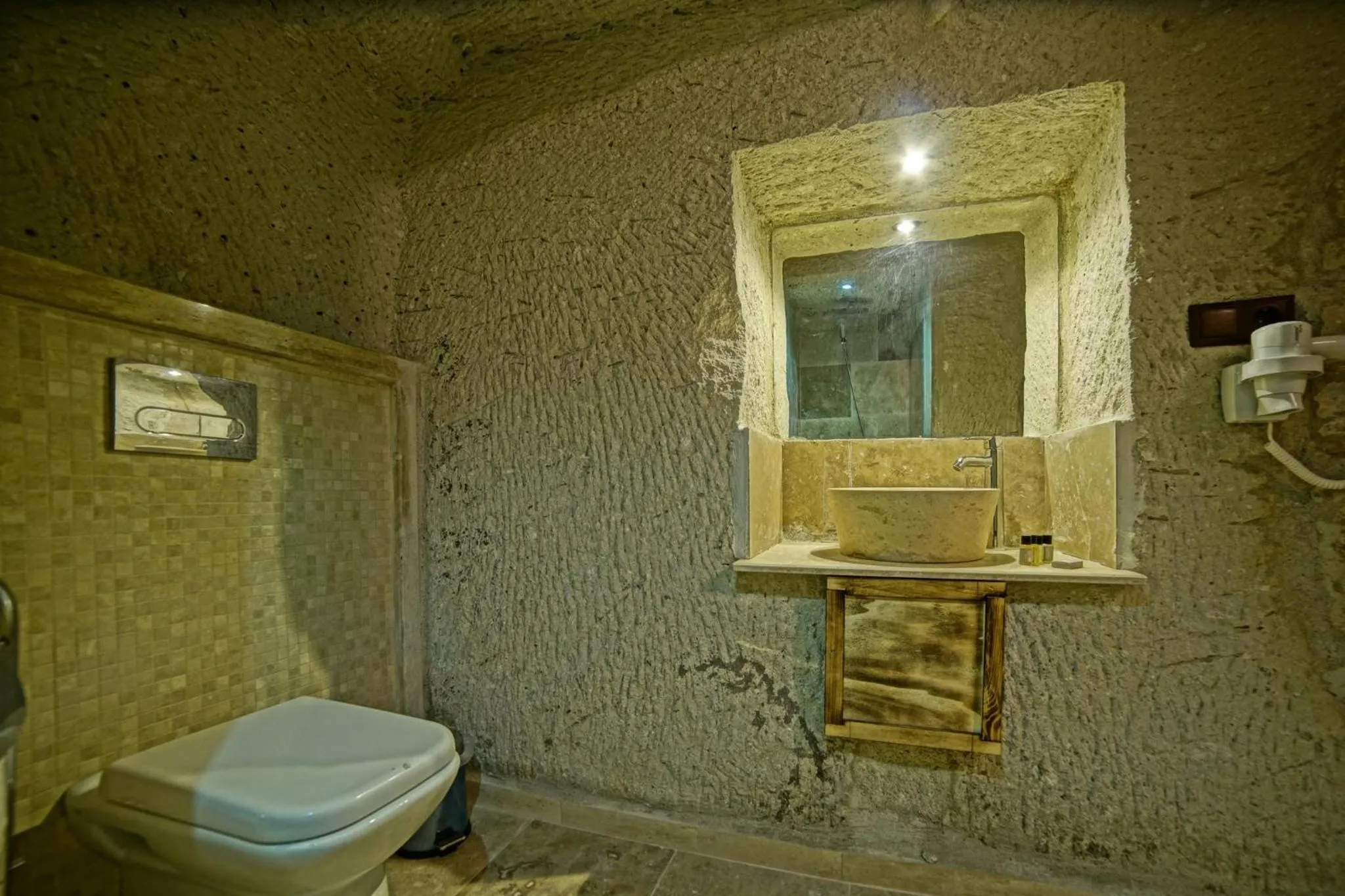 Bathroom in Zeus Cave Suites