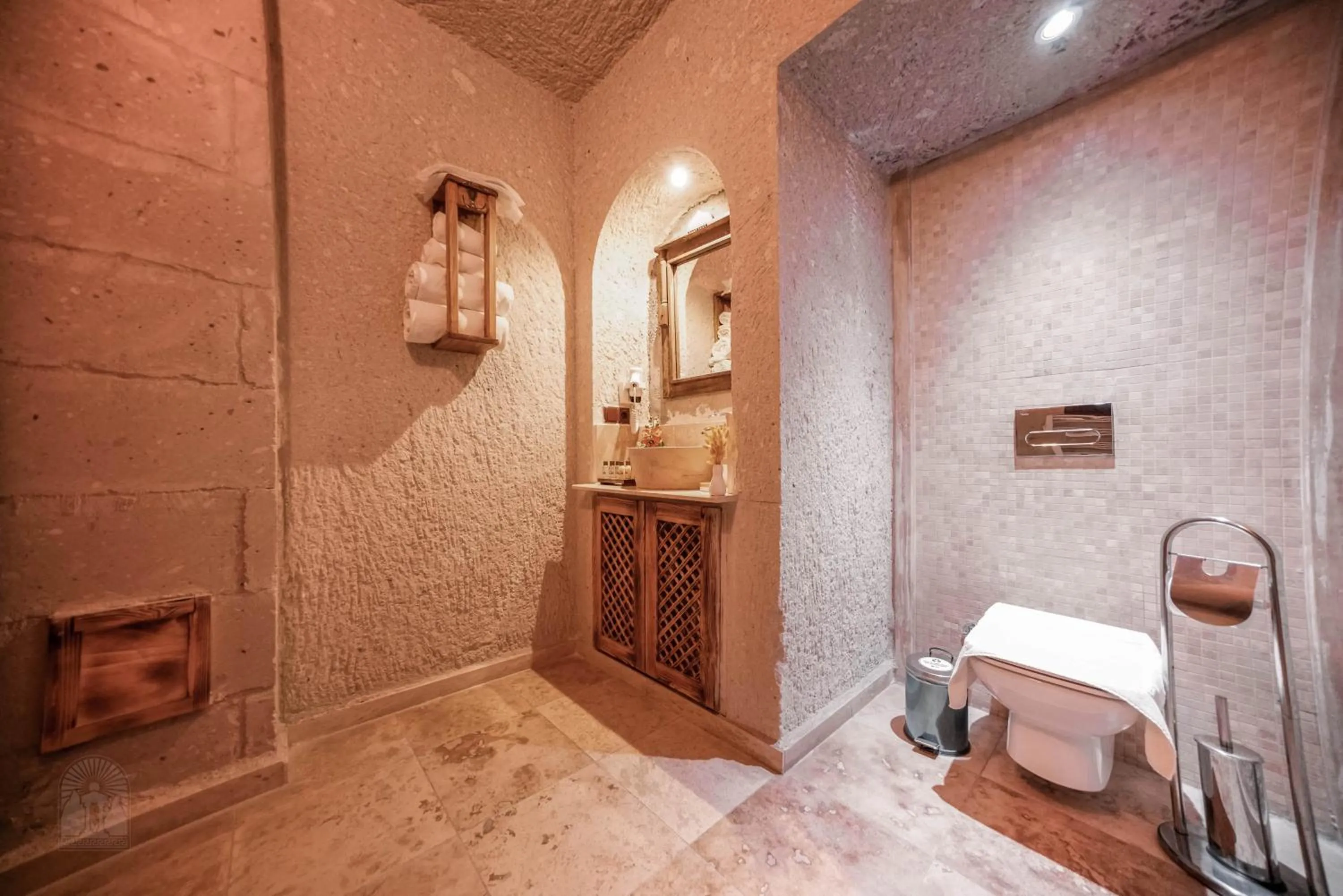 Bathroom in Zeus Cave Suites