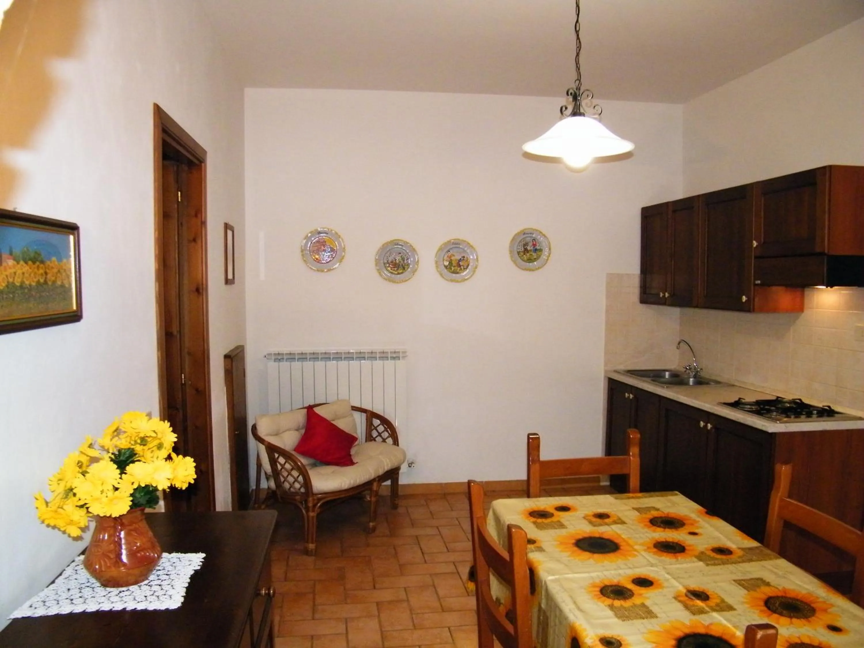 Kitchen or kitchenette in Agriturismo Montegonfoli