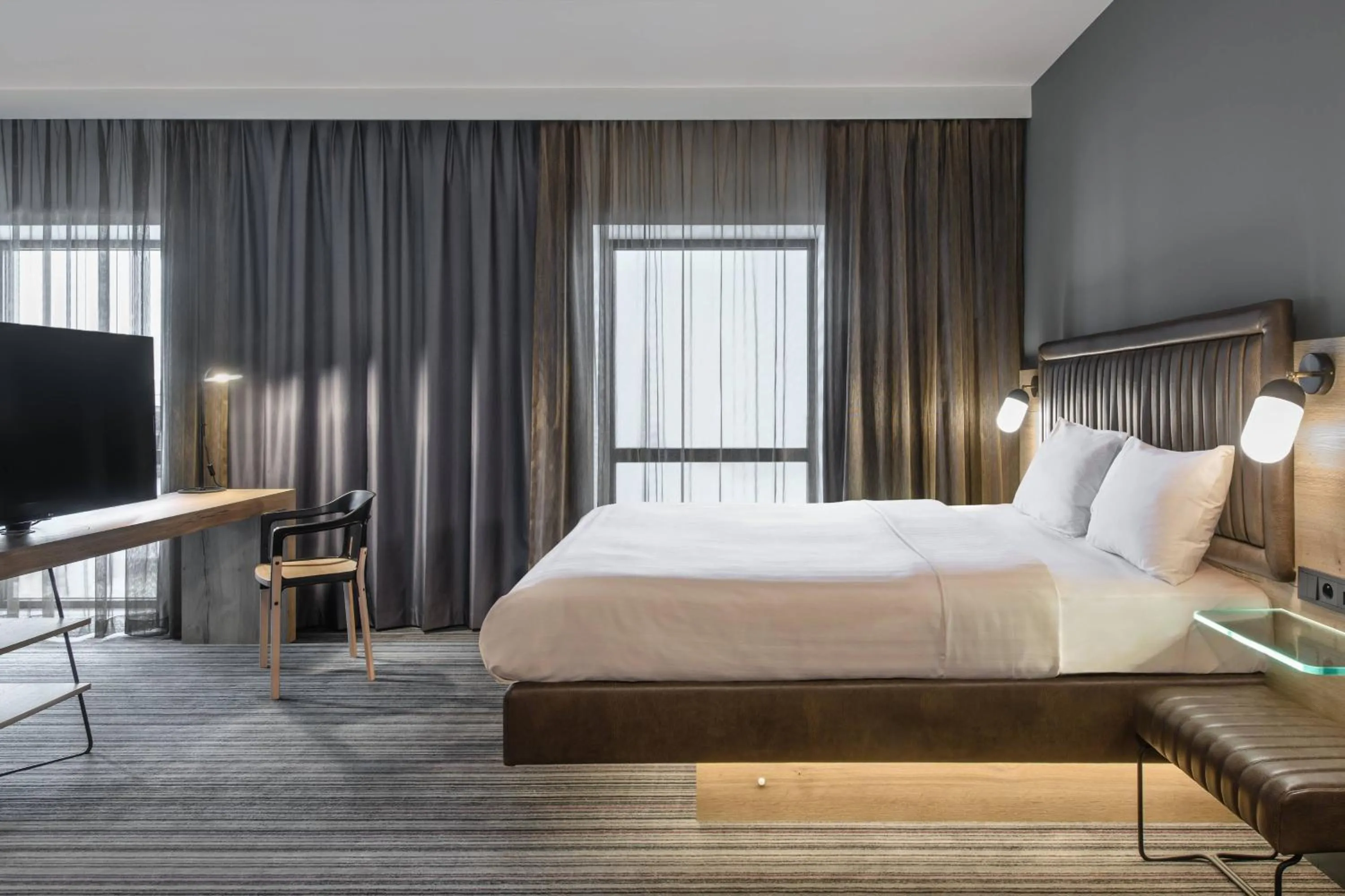 Bedroom, Bed in Moxy Poznań Airport