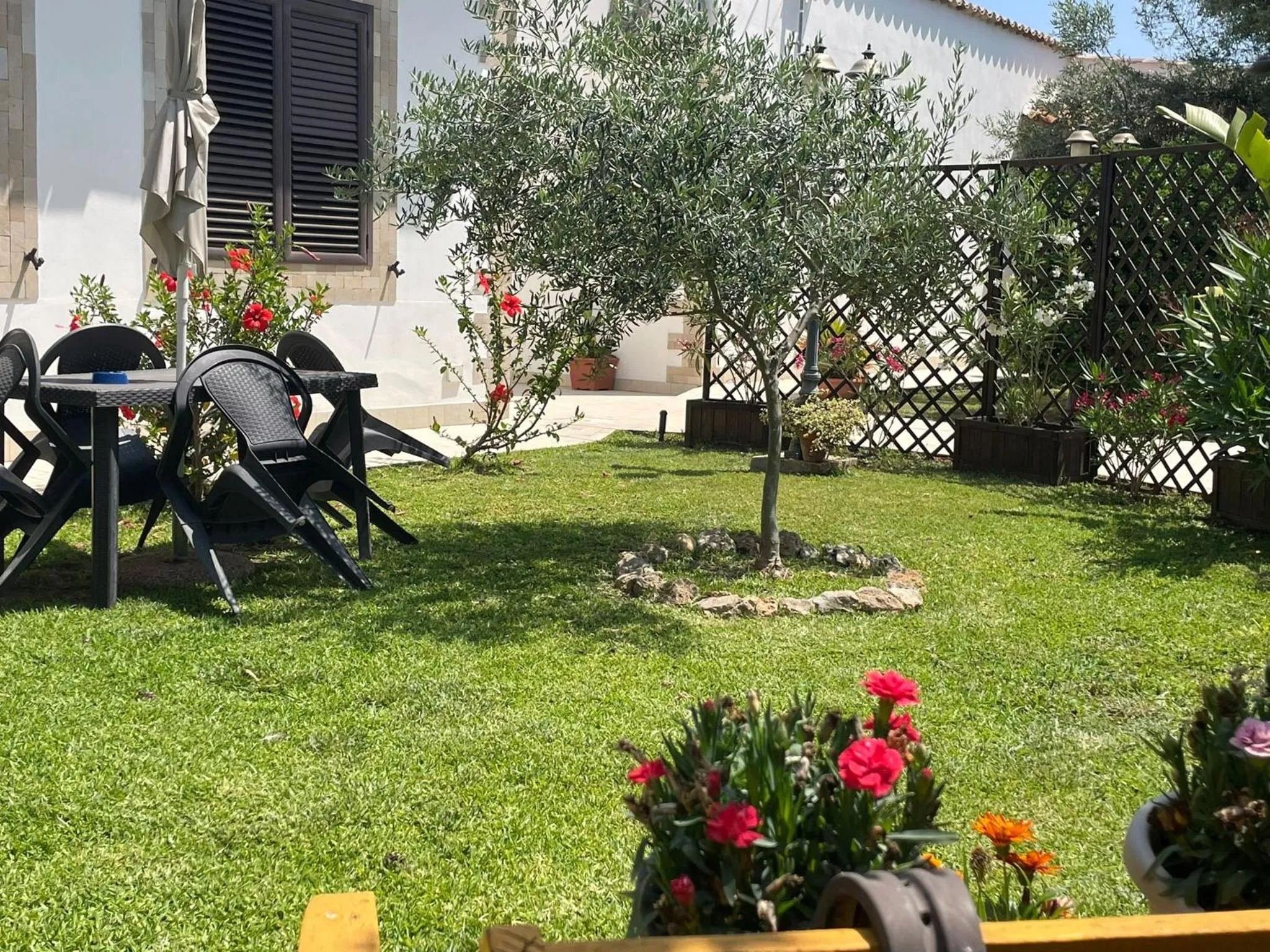 Garden view in Le Case Al Quadrato Residence