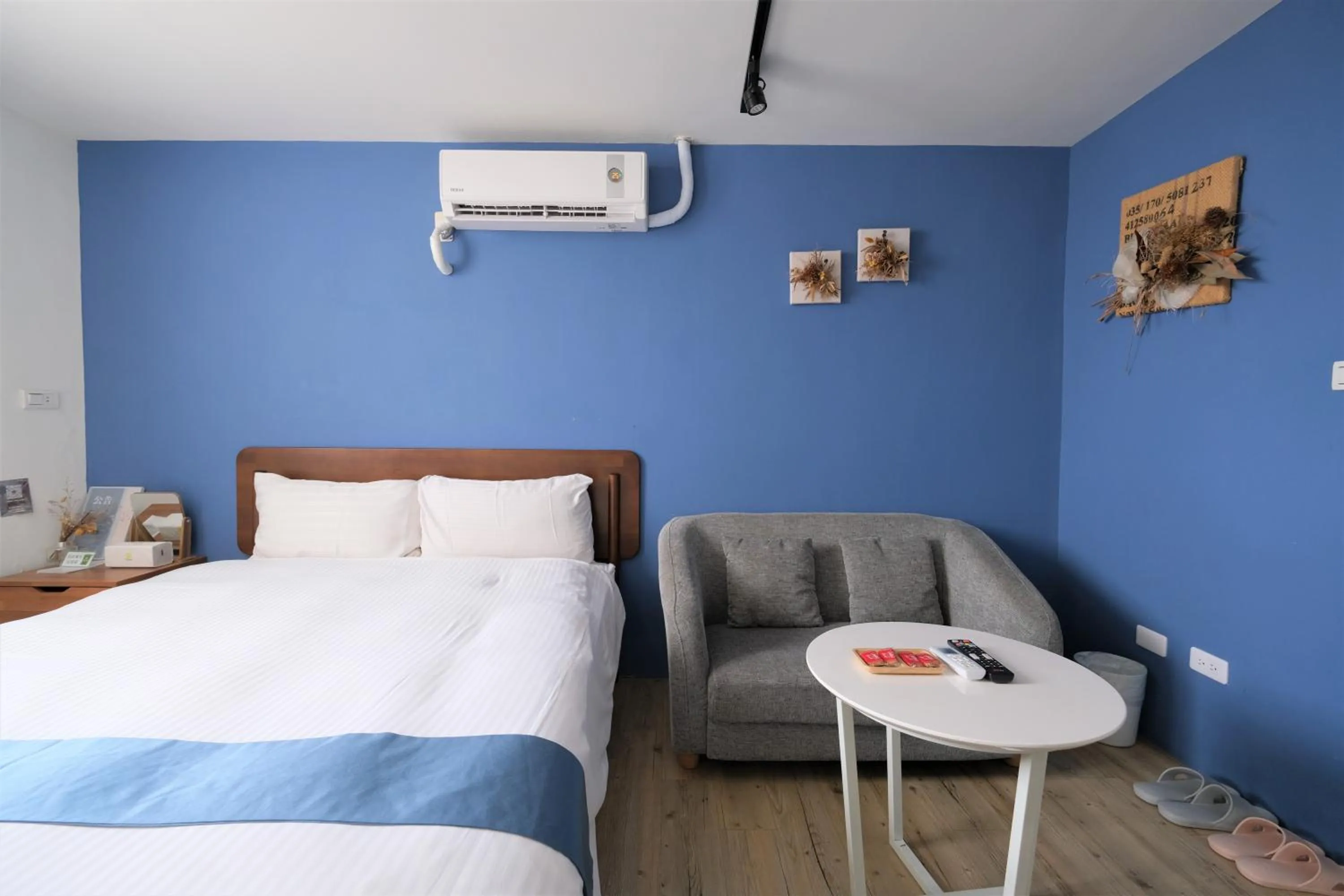 Bed in 沐藍輕旅 Mulan Light Inn I 海安路住宿