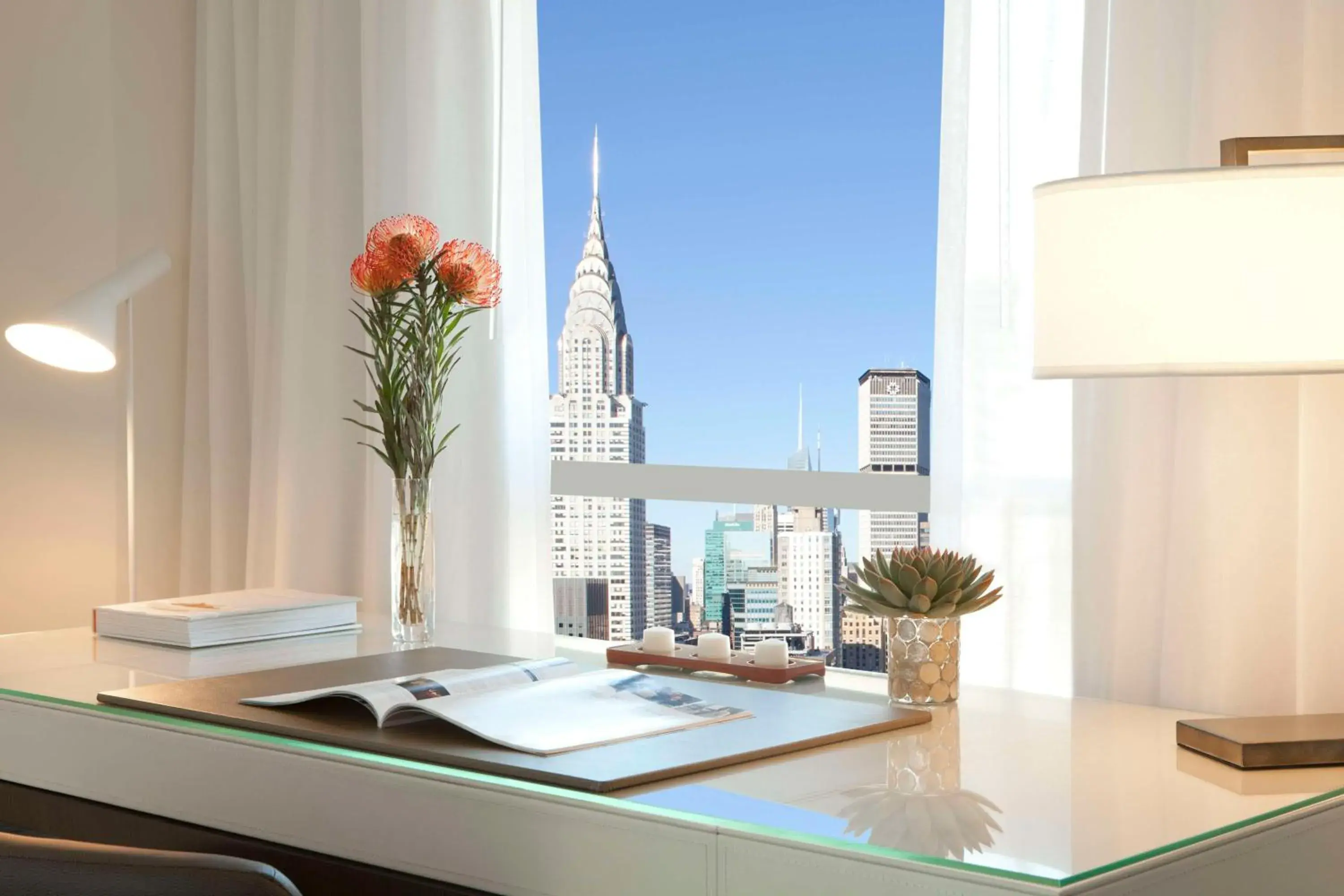 Deluxe Two-Bedroom King Suite with Queen Bed and Skyline View in Millennium Hilton New York One UN Plaza Deluxe Two-Bedroom King Suite with Queen Bed and Skyline View in Millennium Hilton New York One UN Plaza