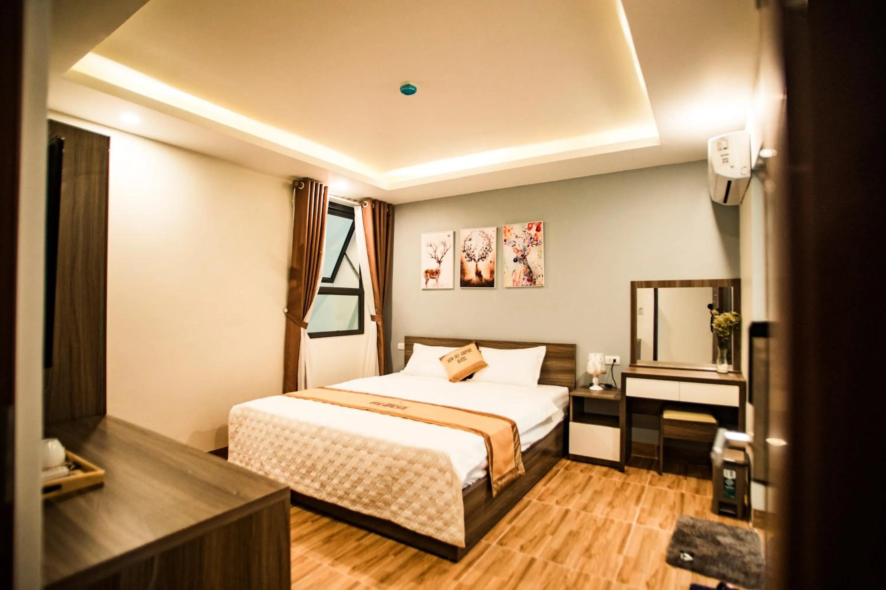 Bed in New Sky Airport Hotel