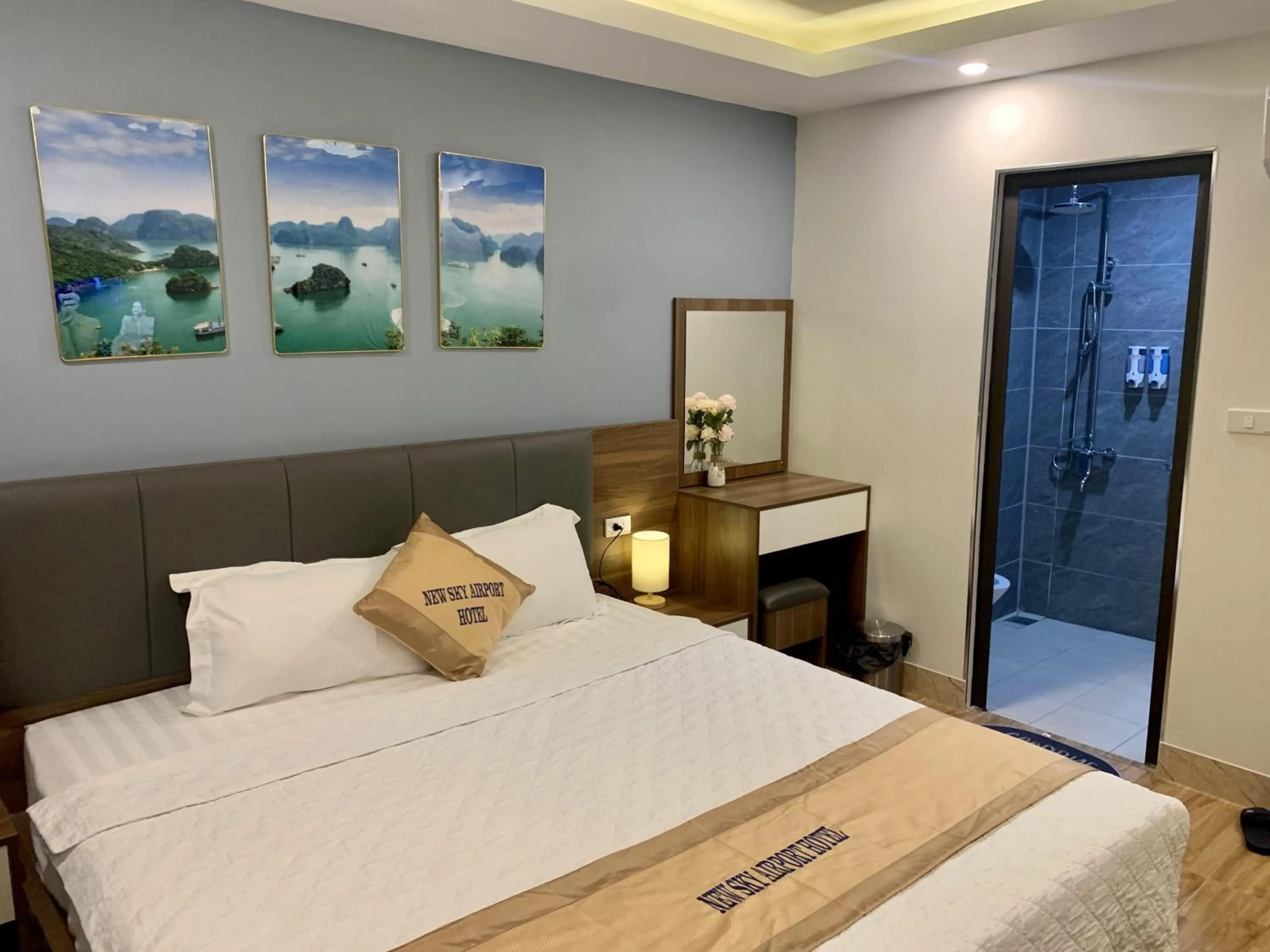 Bed in New Sky Airport Hotel