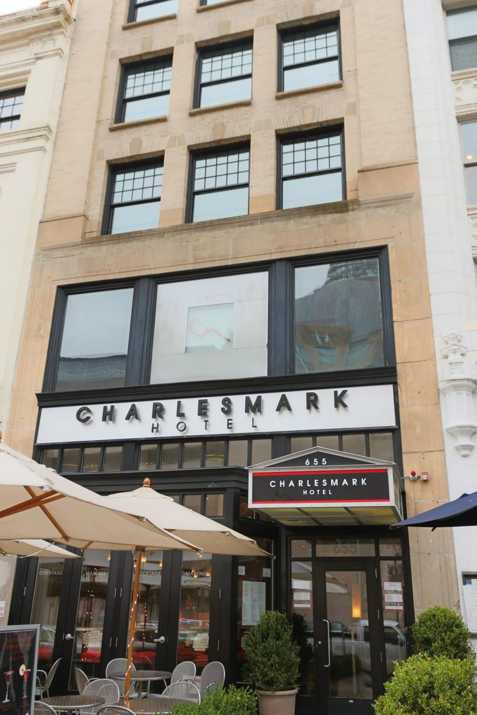 Facade/entrance in Charlesmark Hotel