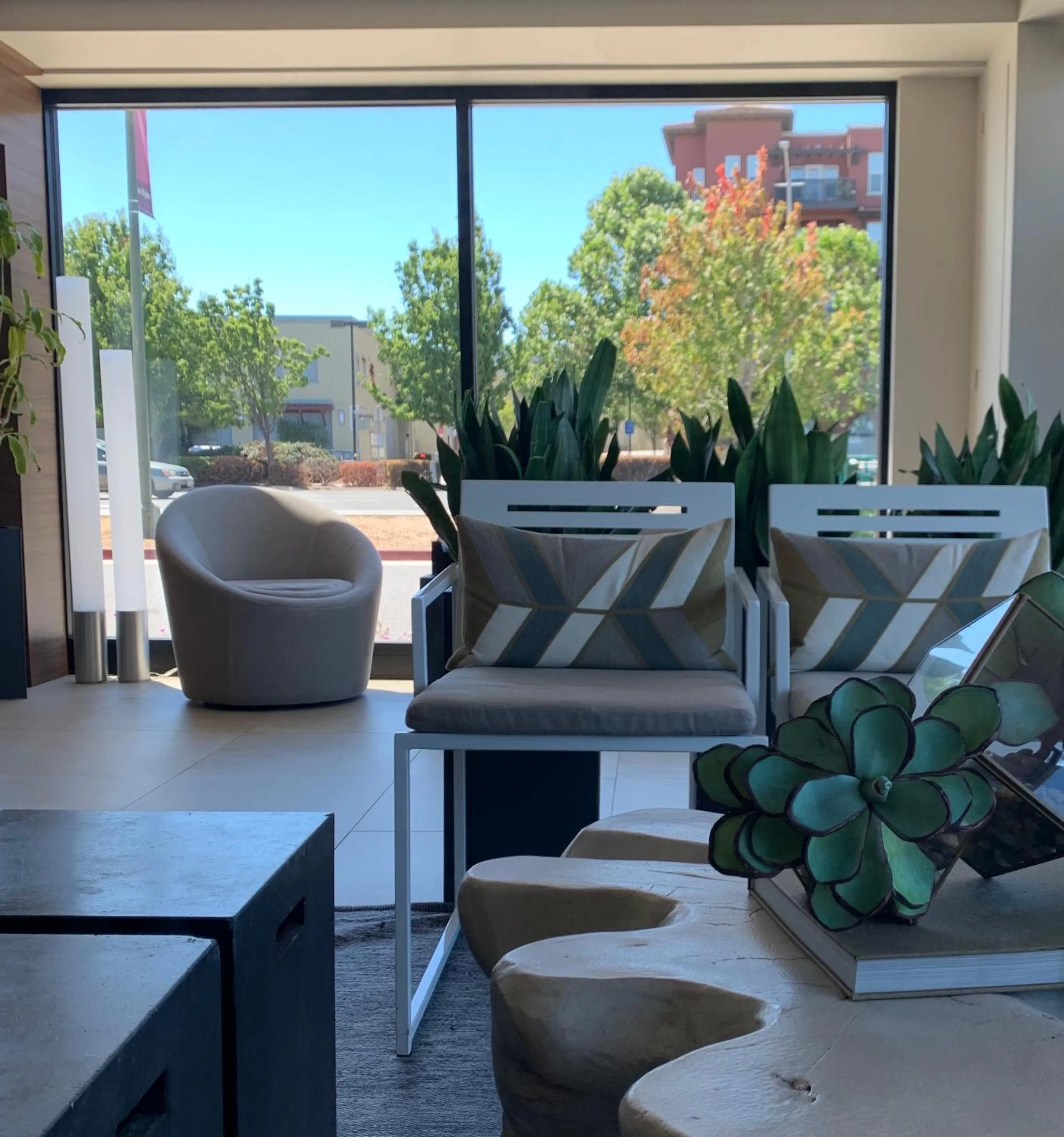 Seating area in The Dylan Hotel at SFO