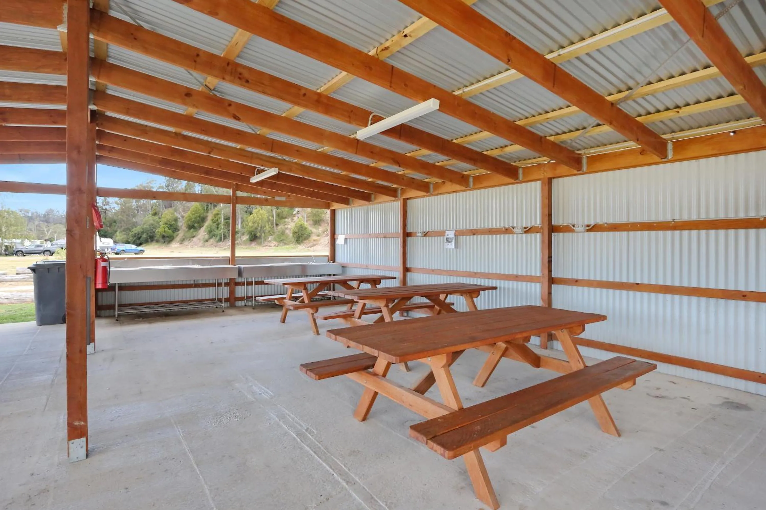 Seating area in Boydtown Beach Holiday Park