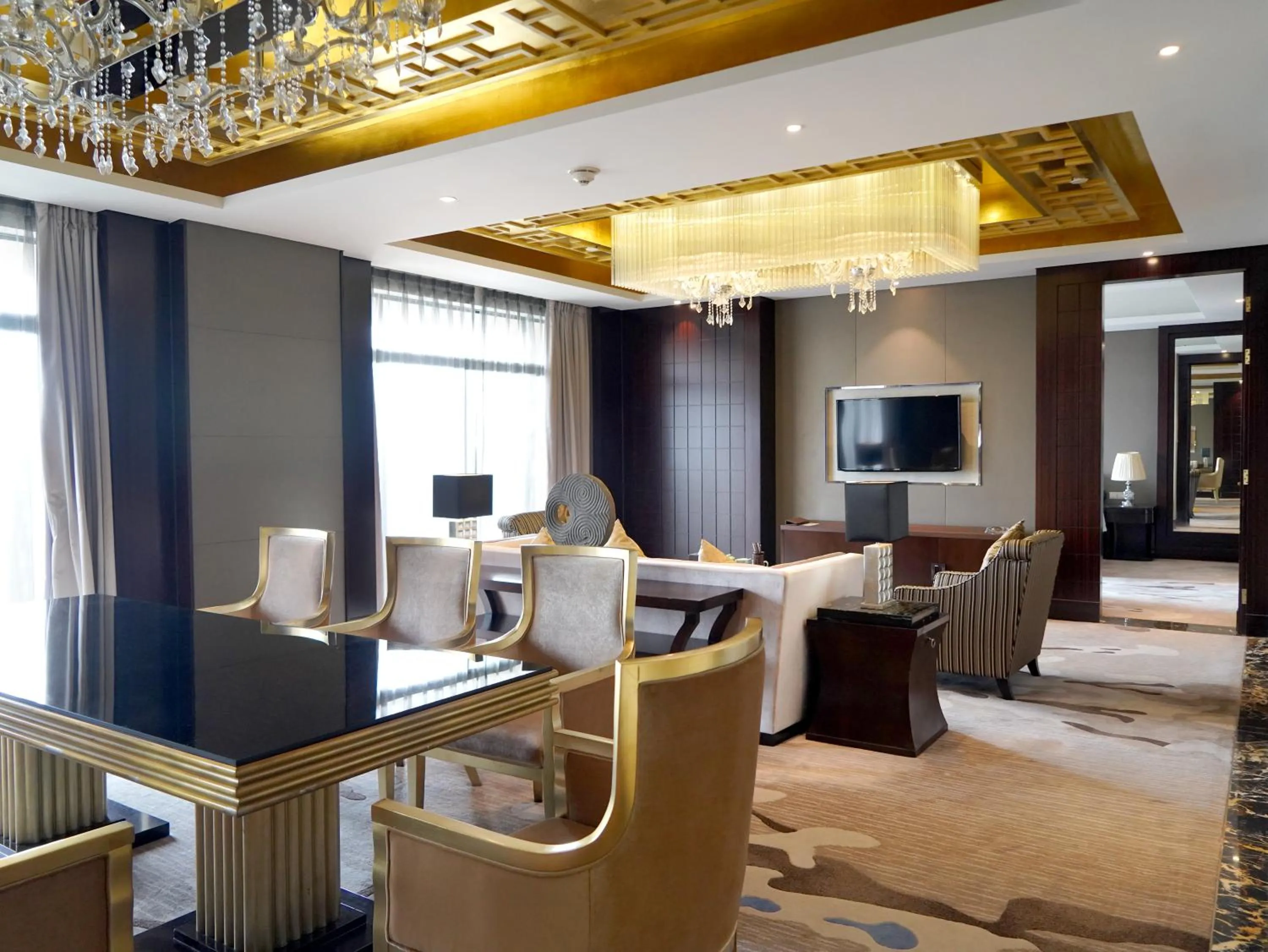 Living room in Howard Johnson Changsheng Plaza Meizhou