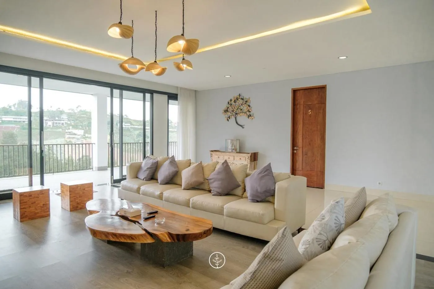 Living room in Kamala plantation view villa 10 bedrooms with a private heated Infinity pool and a billiard table