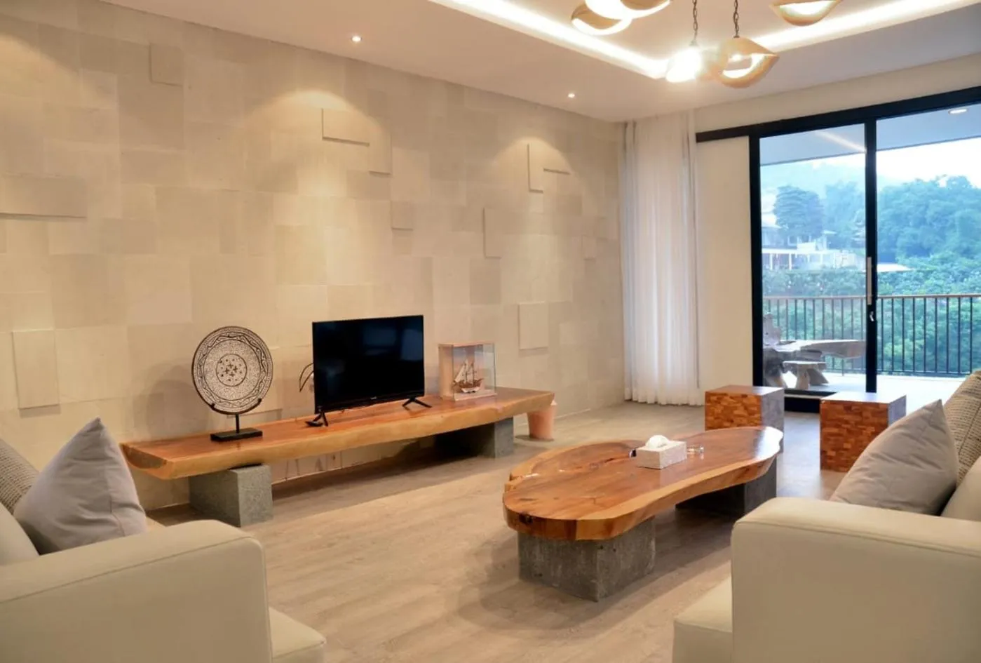 Living room in Kamala plantation view villa 10 bedrooms with a private heated Infinity pool and a billiard table