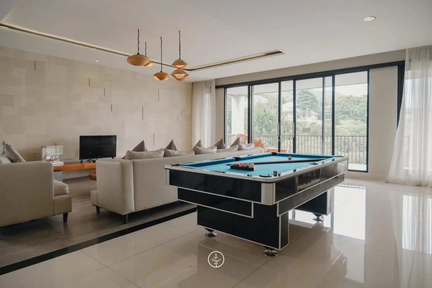 Billiard in Kamala plantation view villa 10 bedrooms with a private heated Infinity pool and a billiard table
