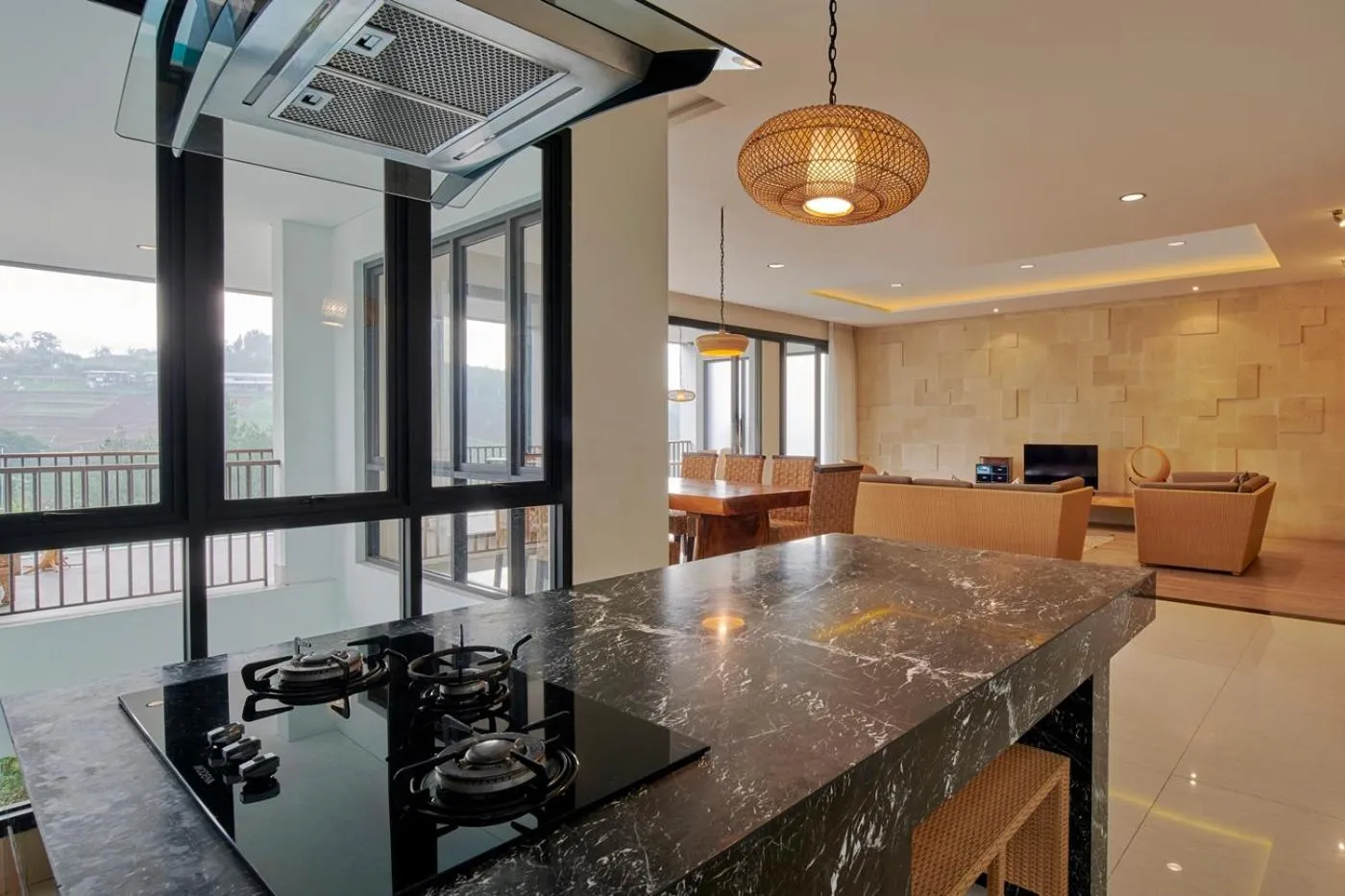 kitchen in Kamala plantation view villa 10 bedrooms with a private heated Infinity pool and a billiard table